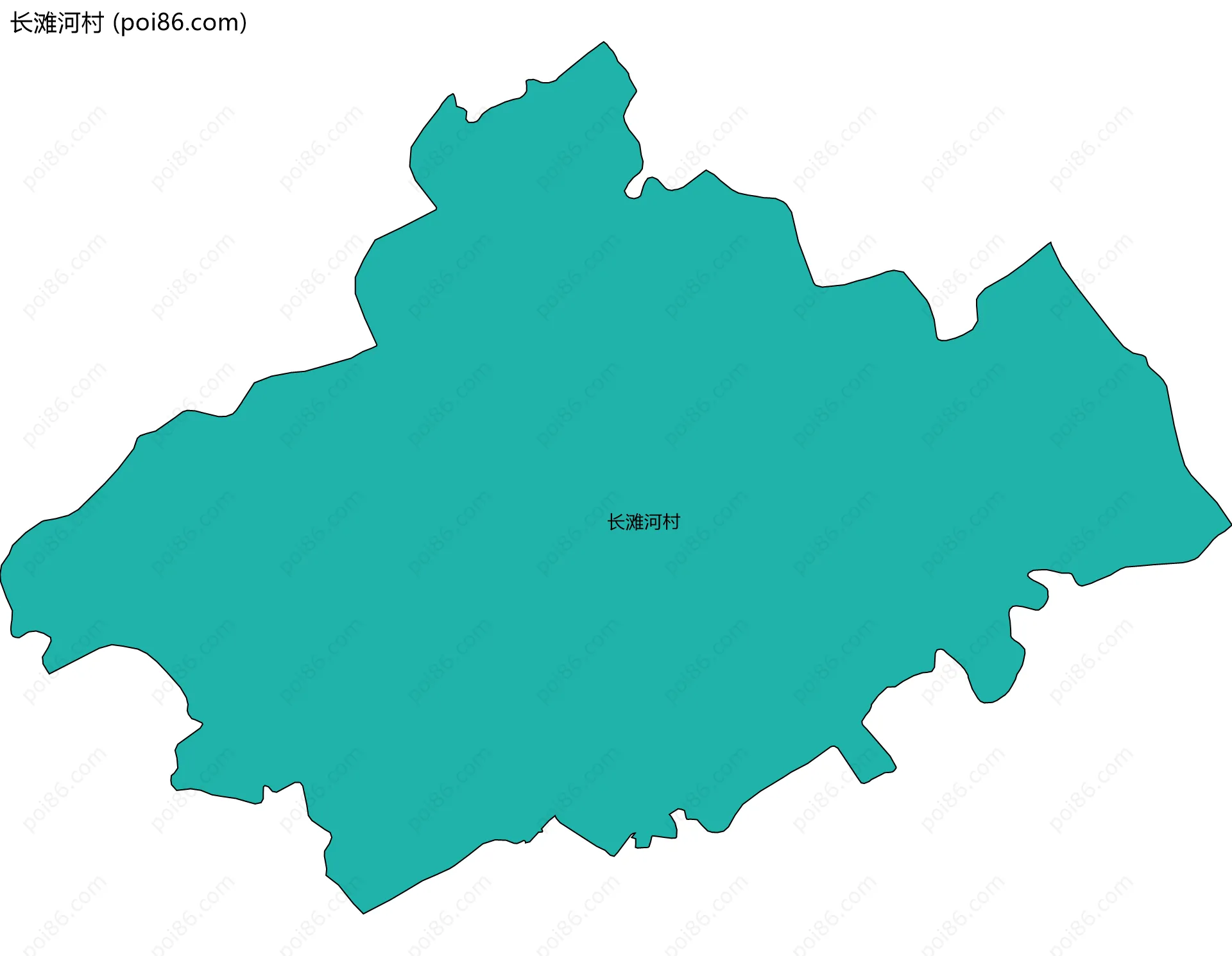 长滩河村边界地图