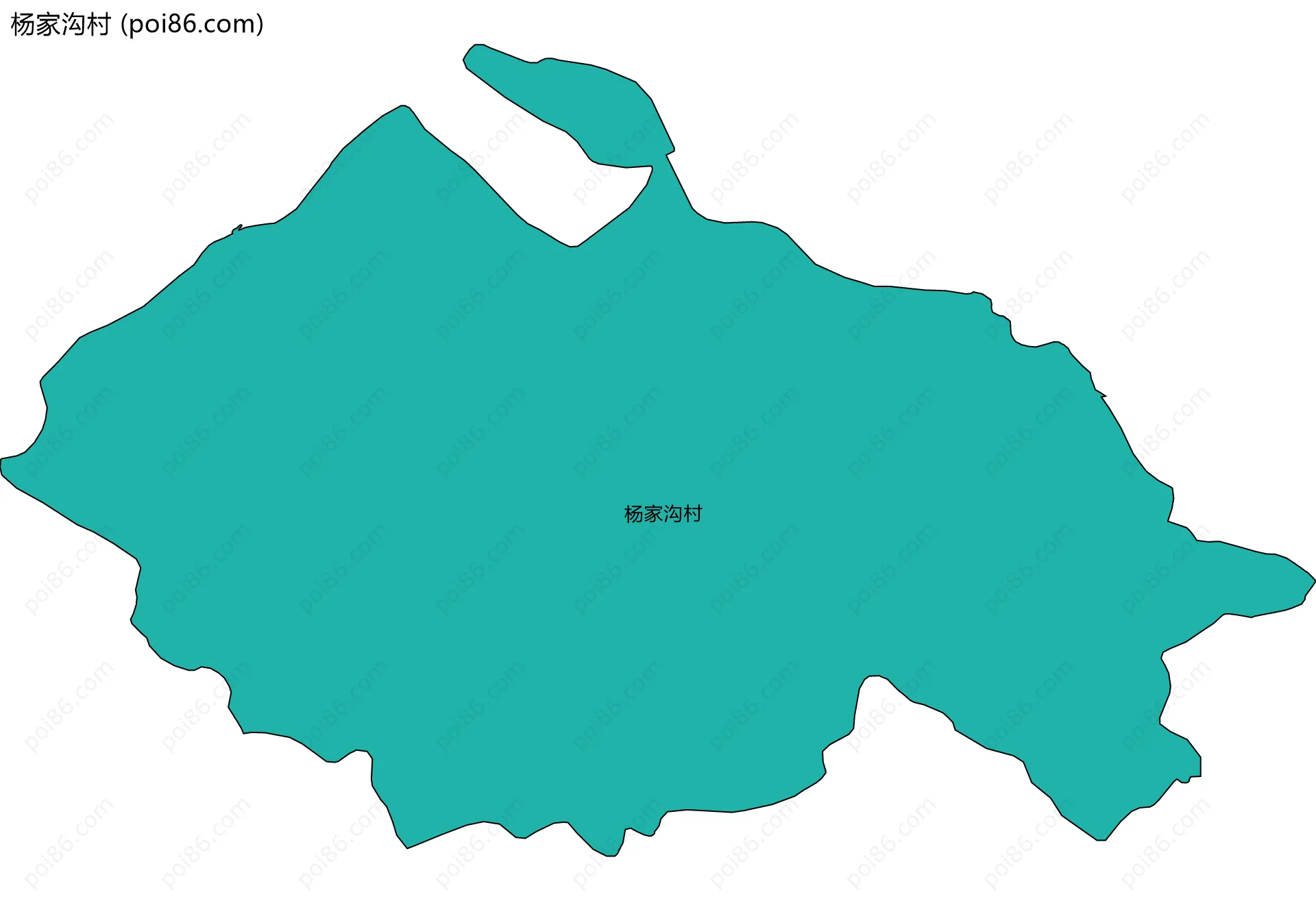 杨家沟村边界地图