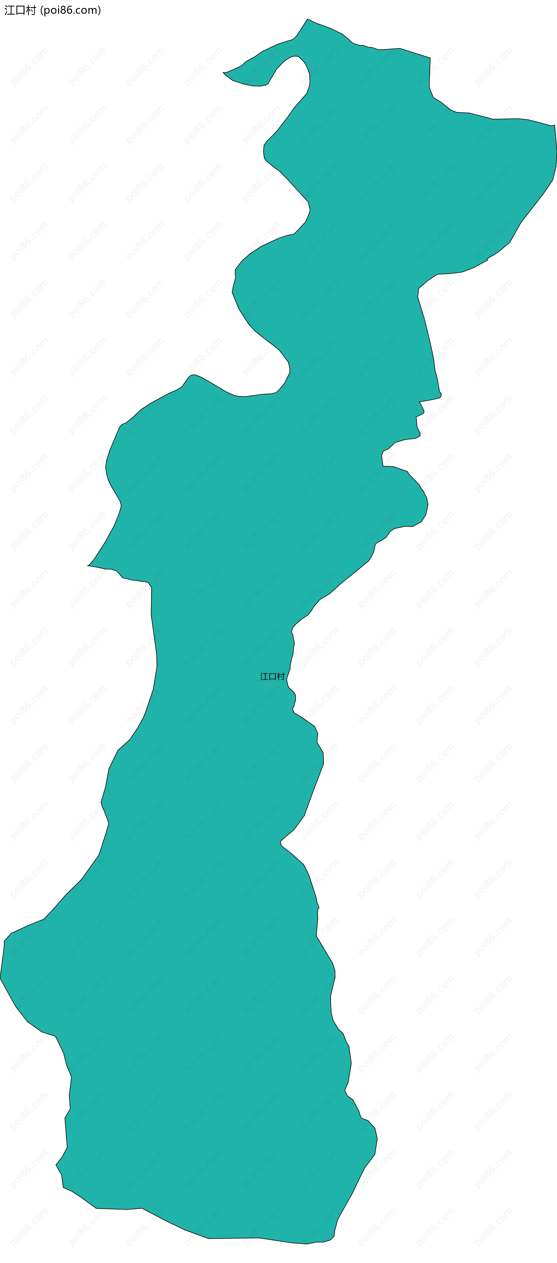 江口村边界地图