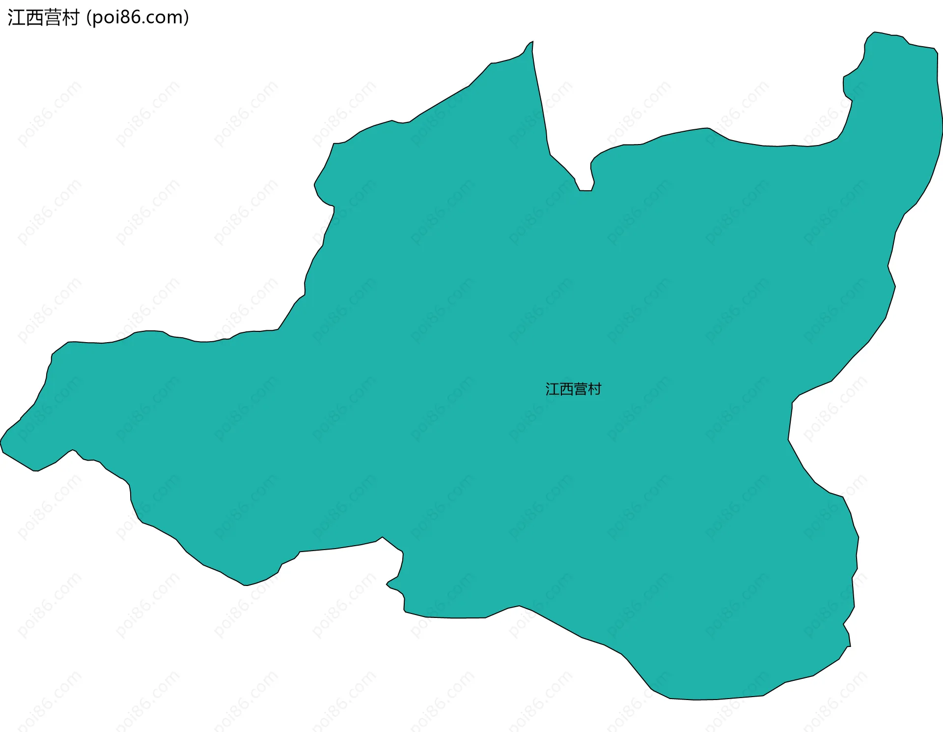 江西营村边界地图