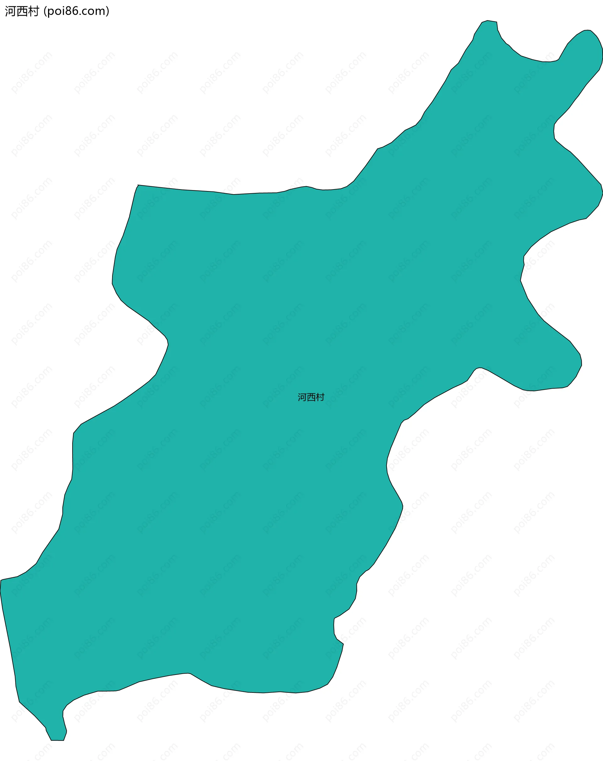 河西村边界地图