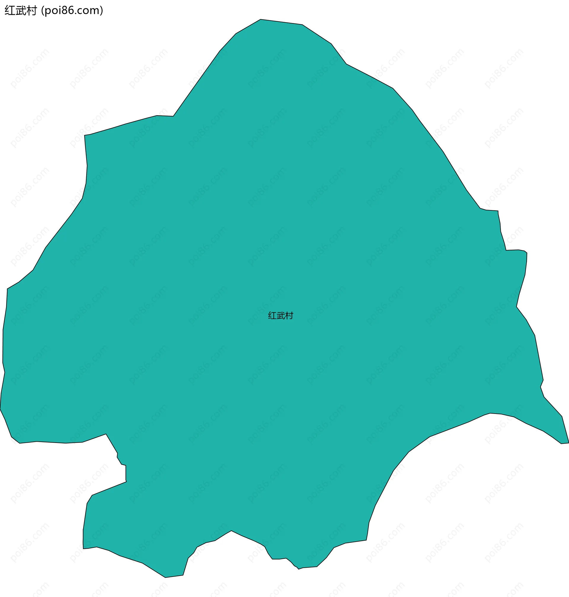 红武村边界地图