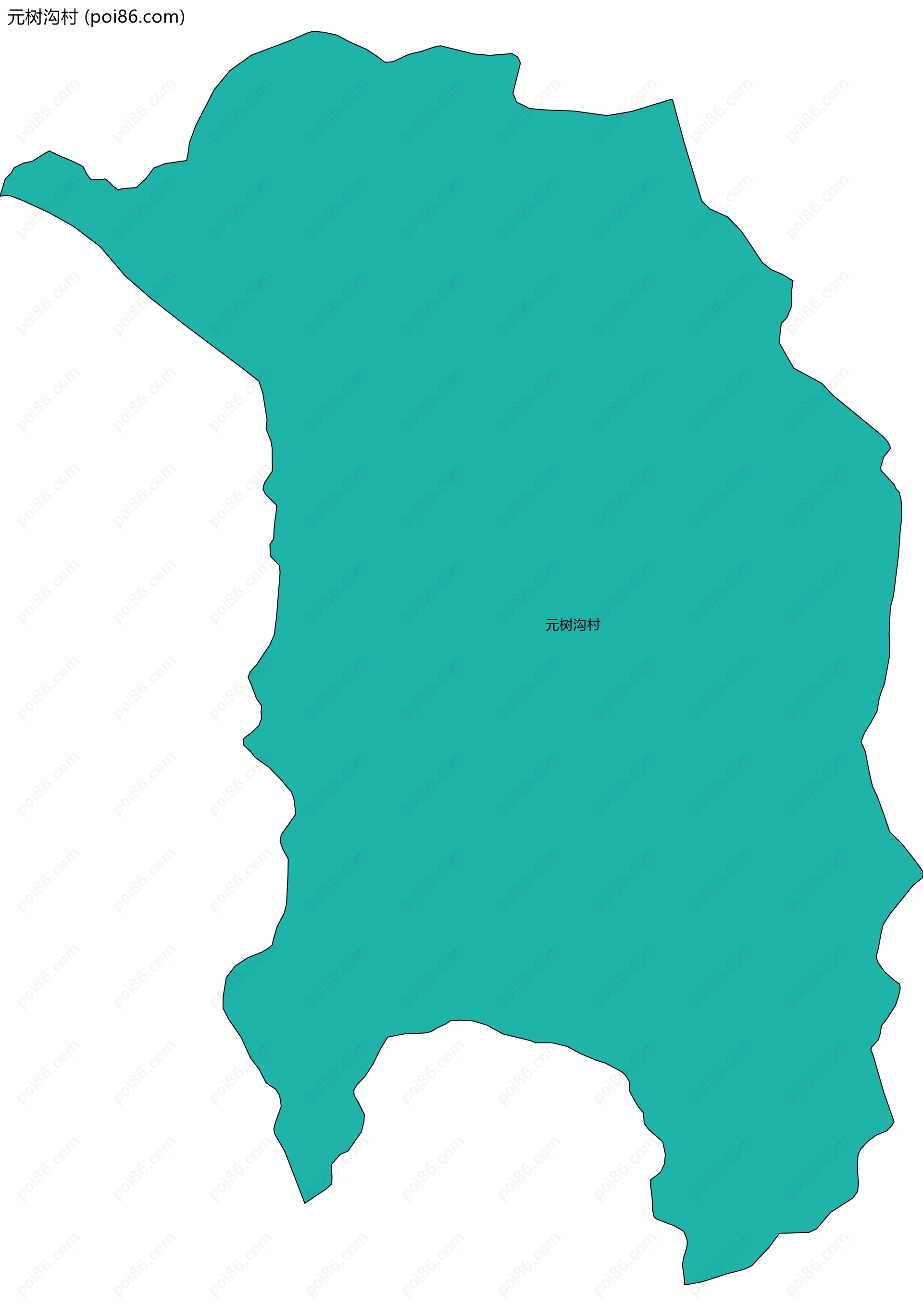 元树沟村边界地图