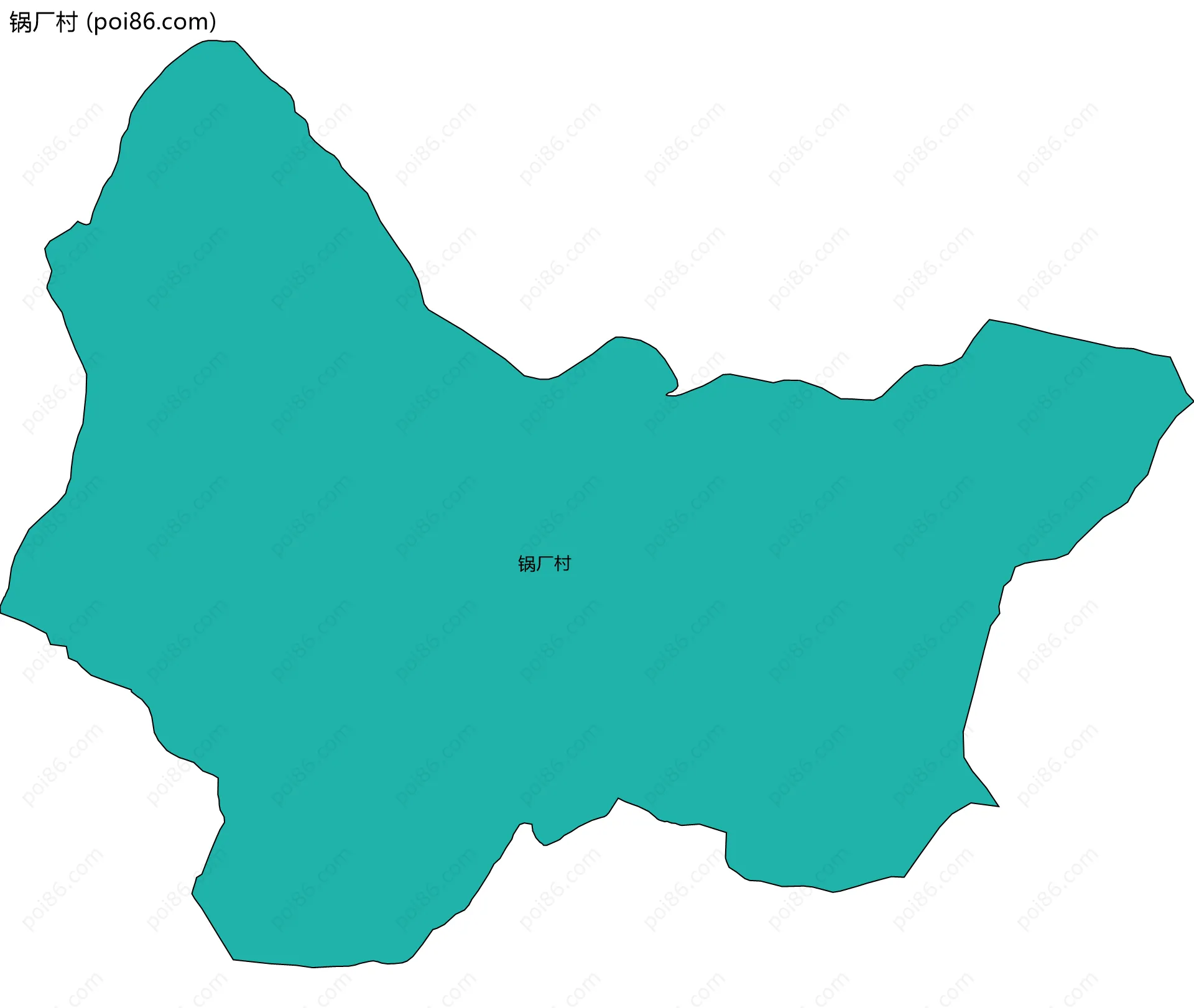 锅厂村边界地图