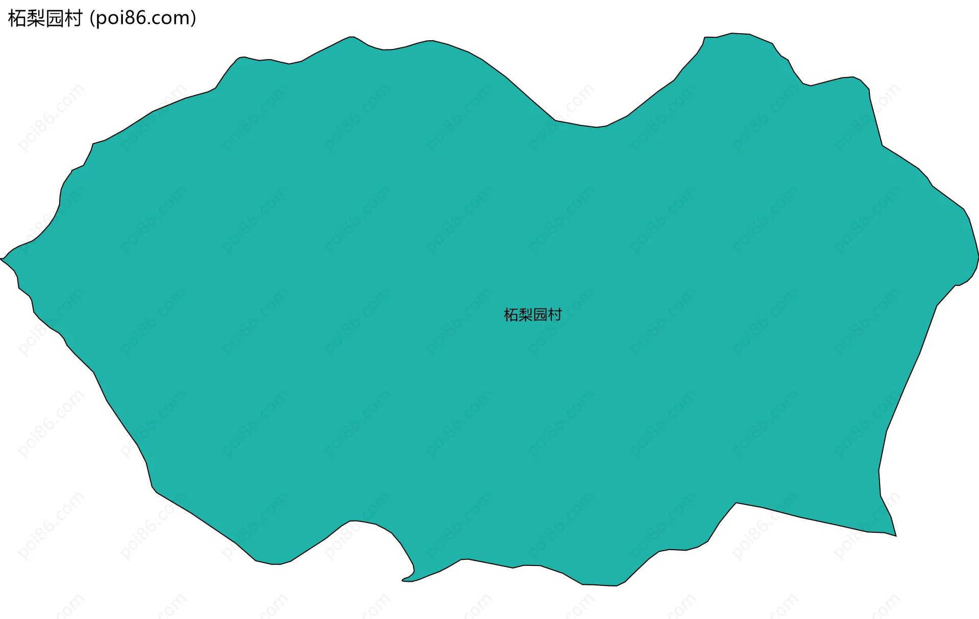 柘梨园村边界地图