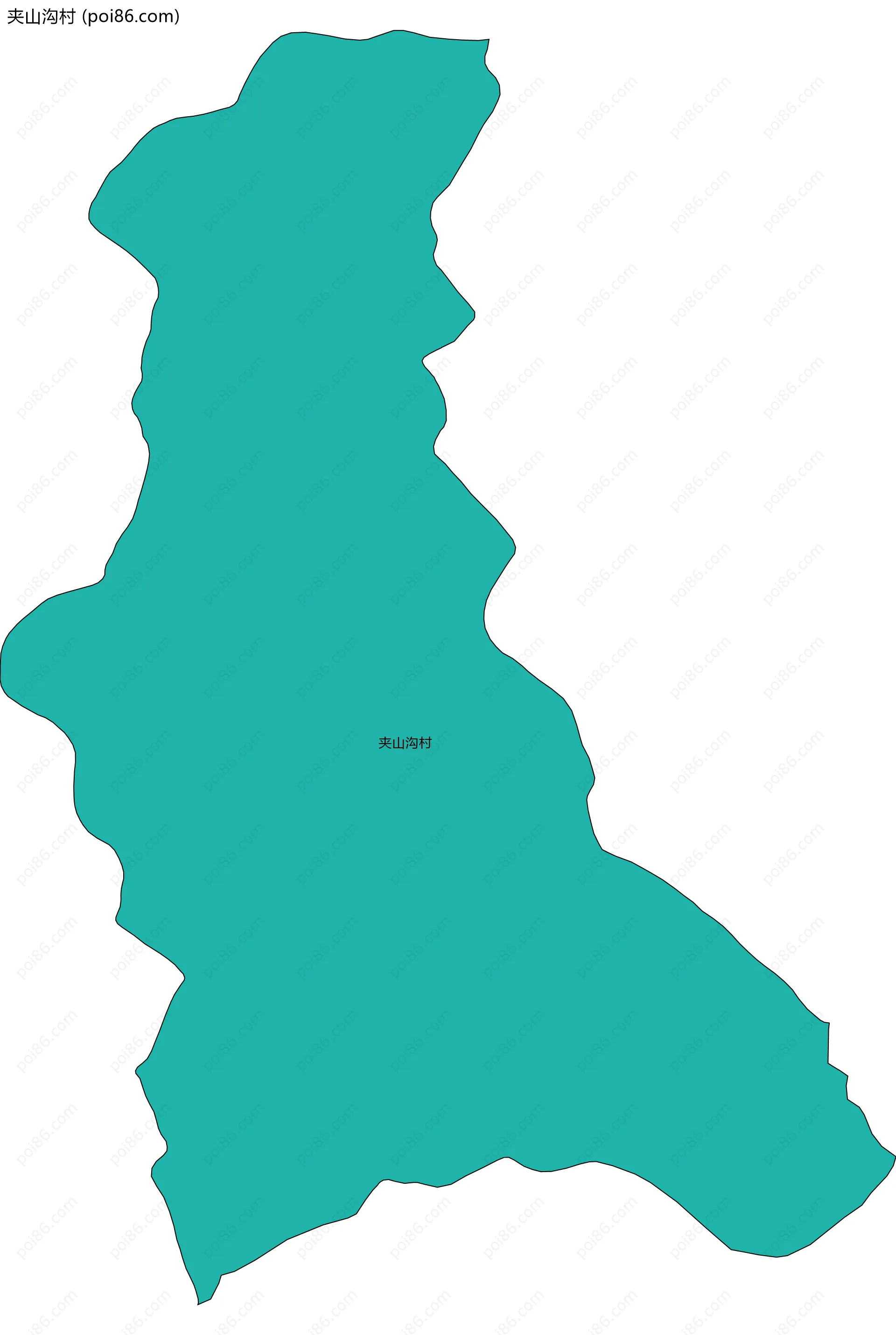 夹山沟村边界地图