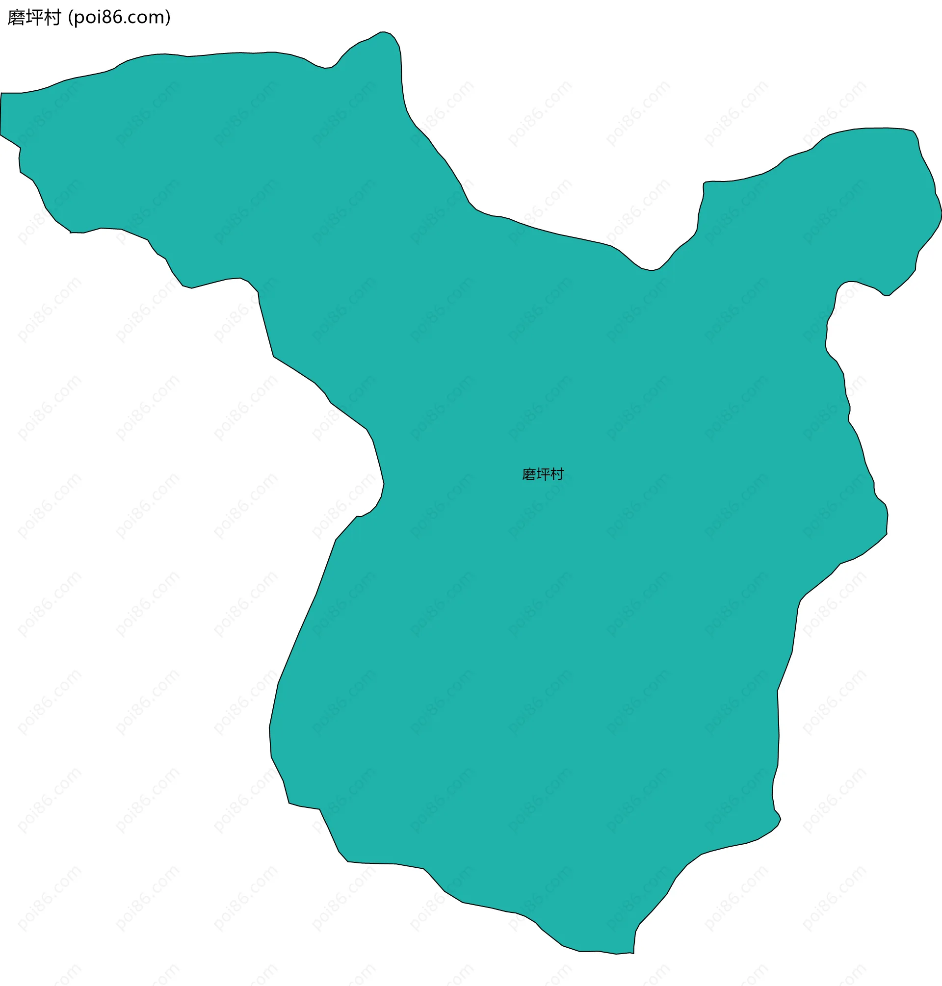 磨坪村边界地图