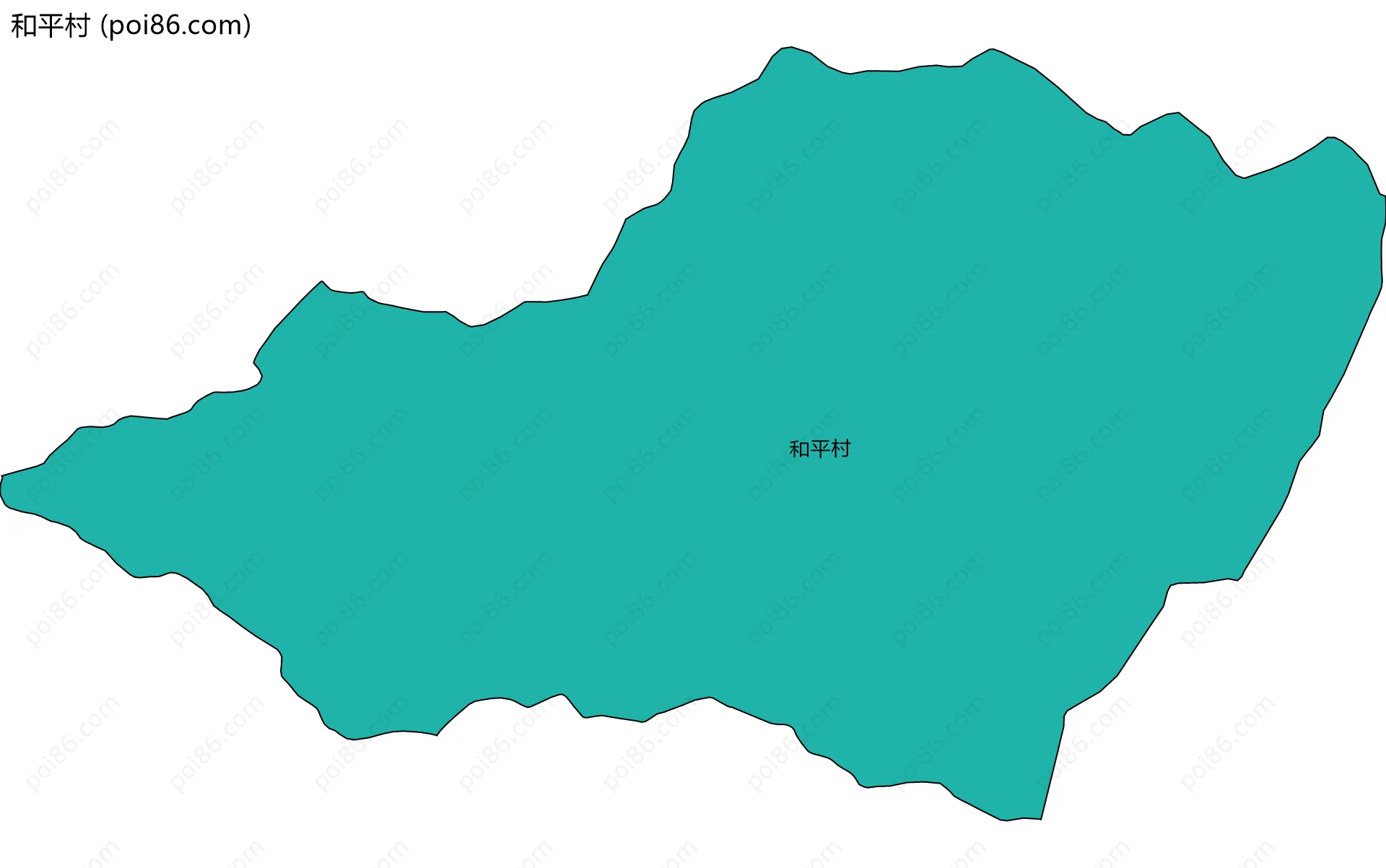 和平村边界地图