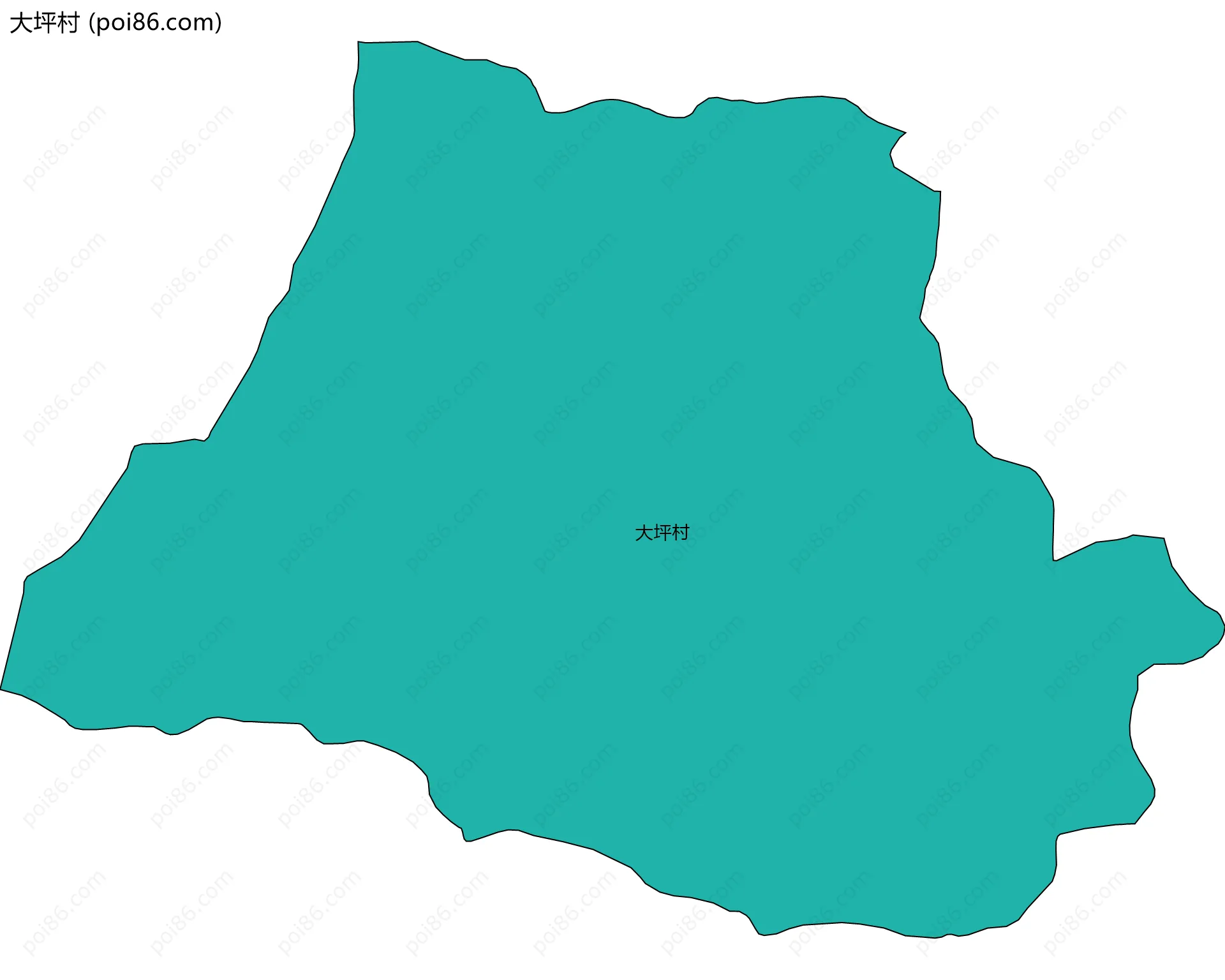 大坪村边界地图
