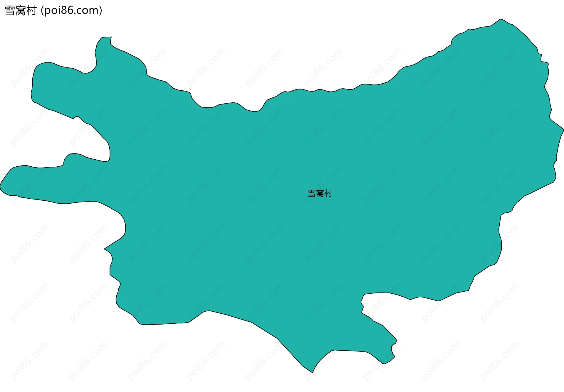 雪窝村边界地图