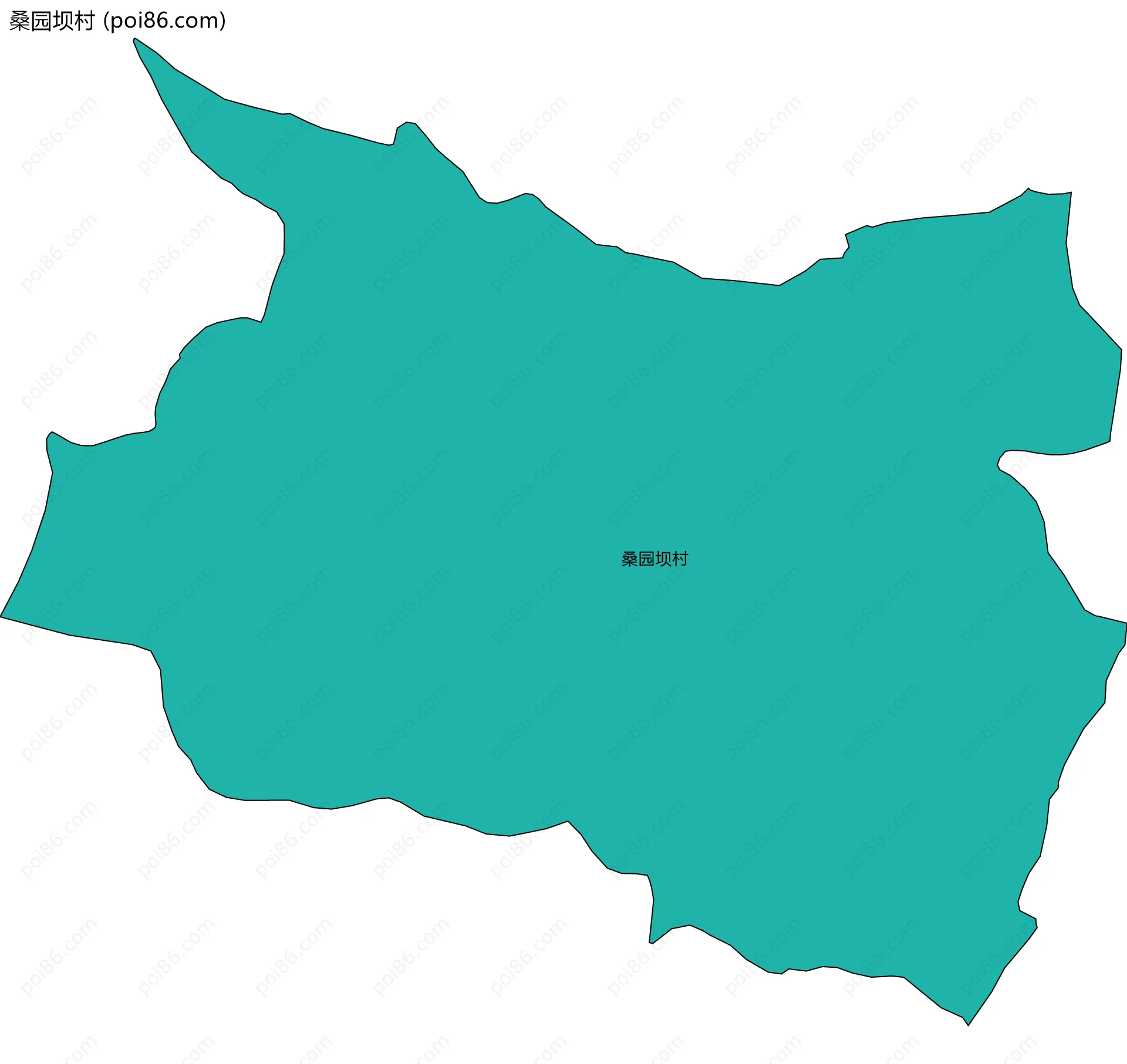 桑园坝村边界地图