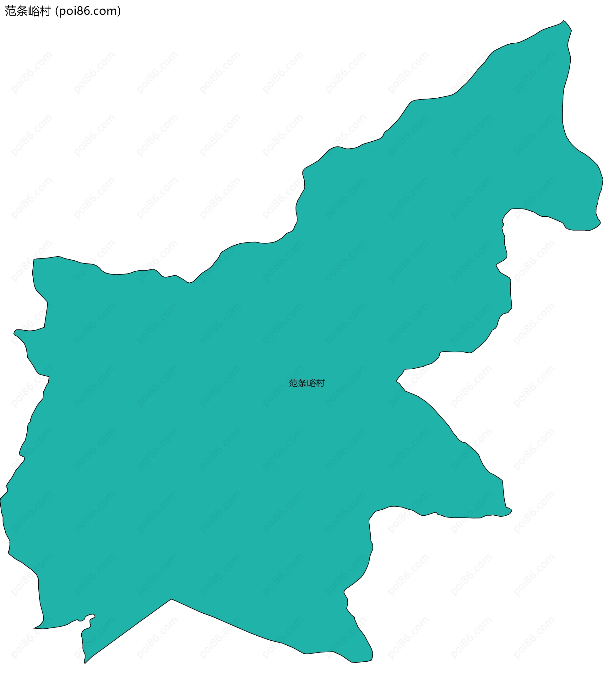 范条峪村边界地图