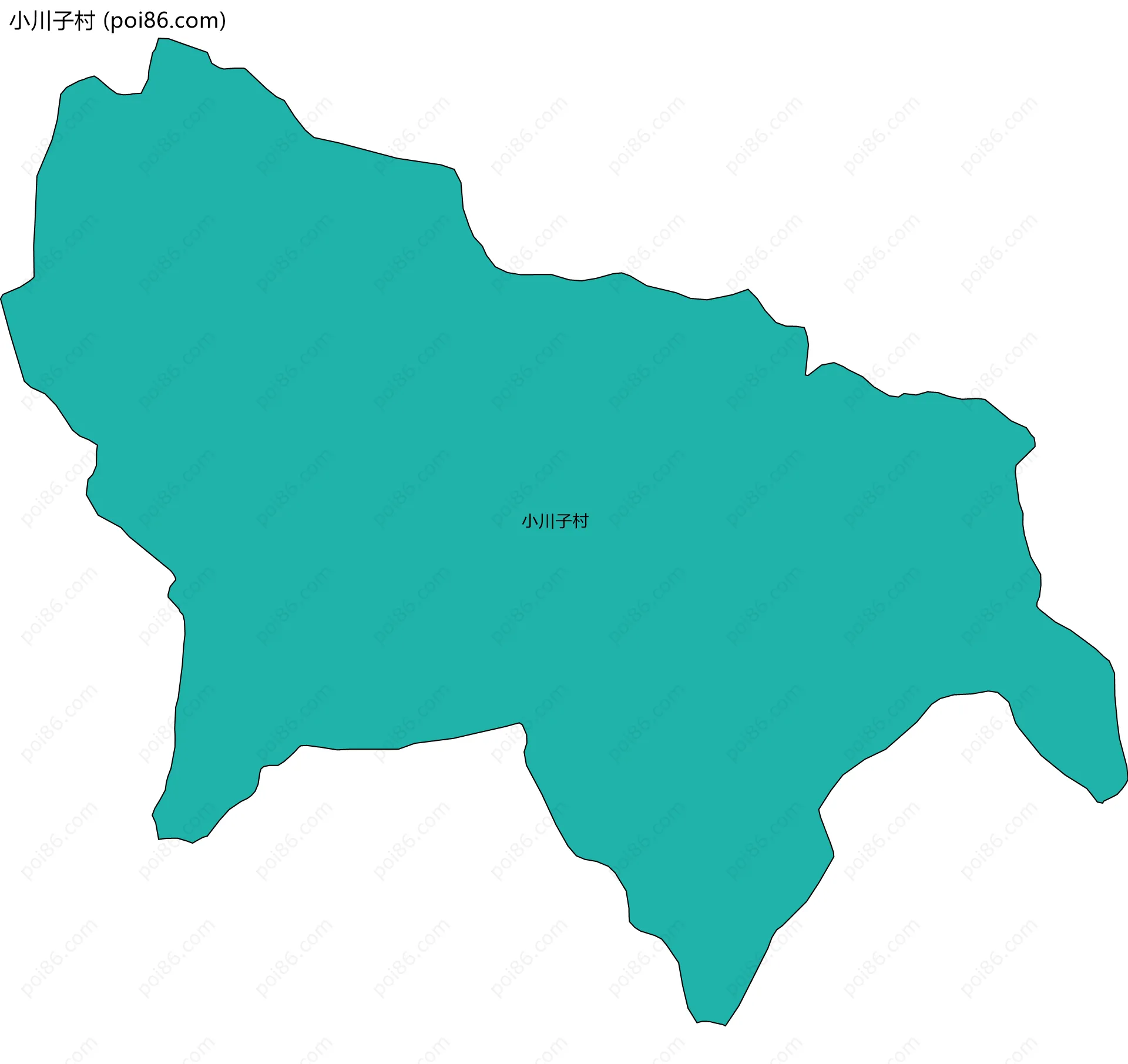 小川子村边界地图