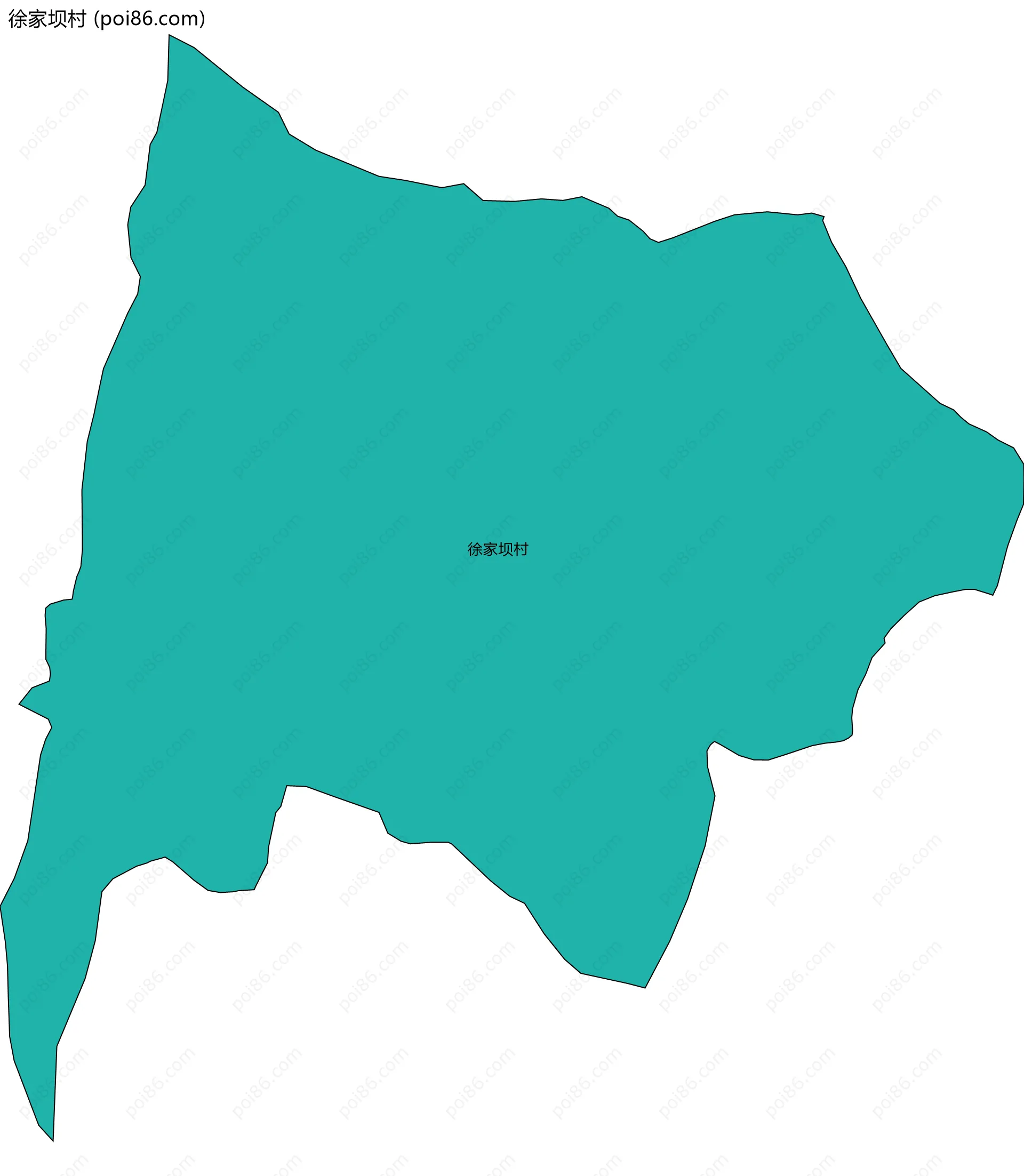 徐家坝村边界地图