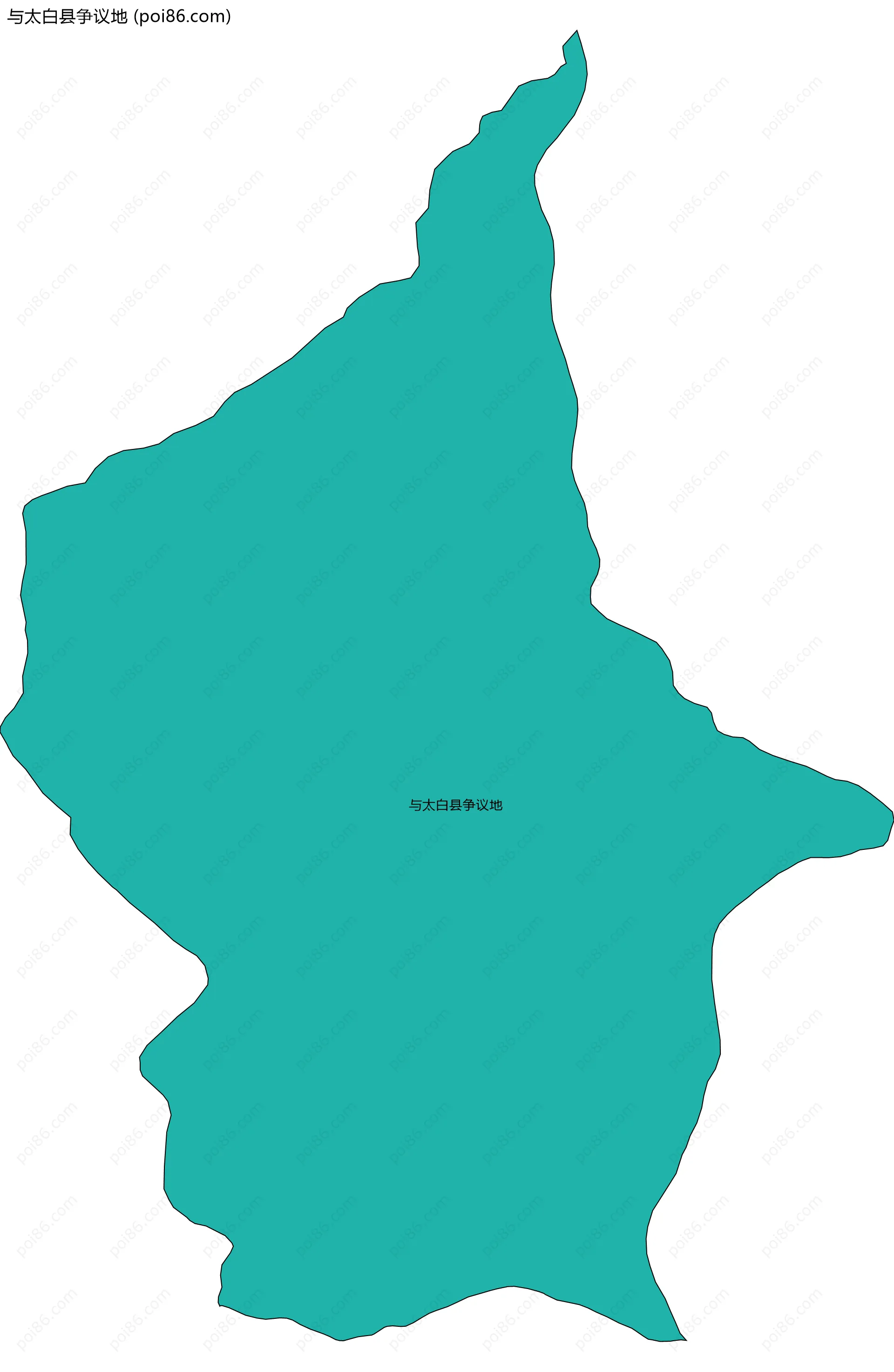 与太白县争议地边界地图