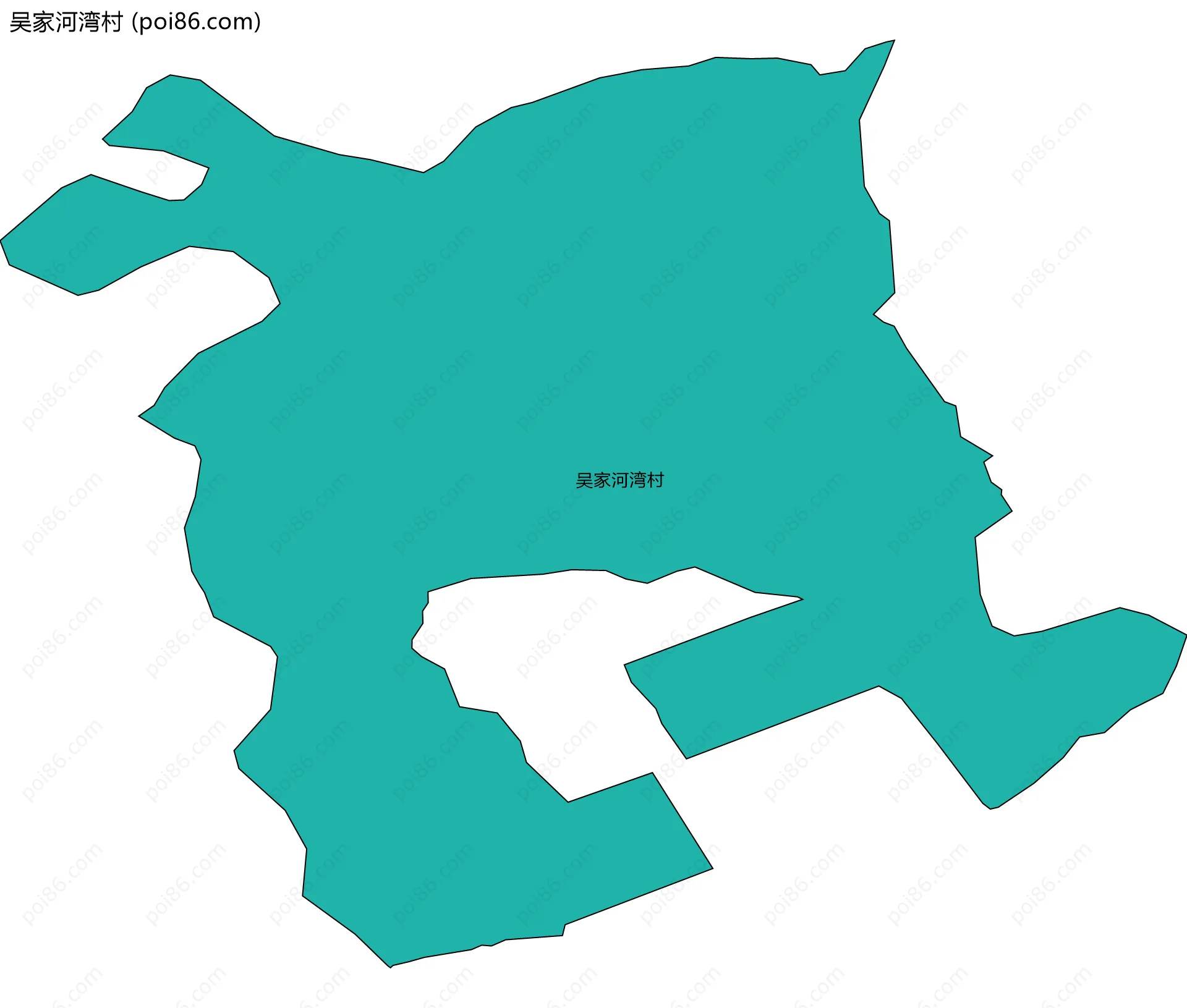 吴家河湾村边界地图