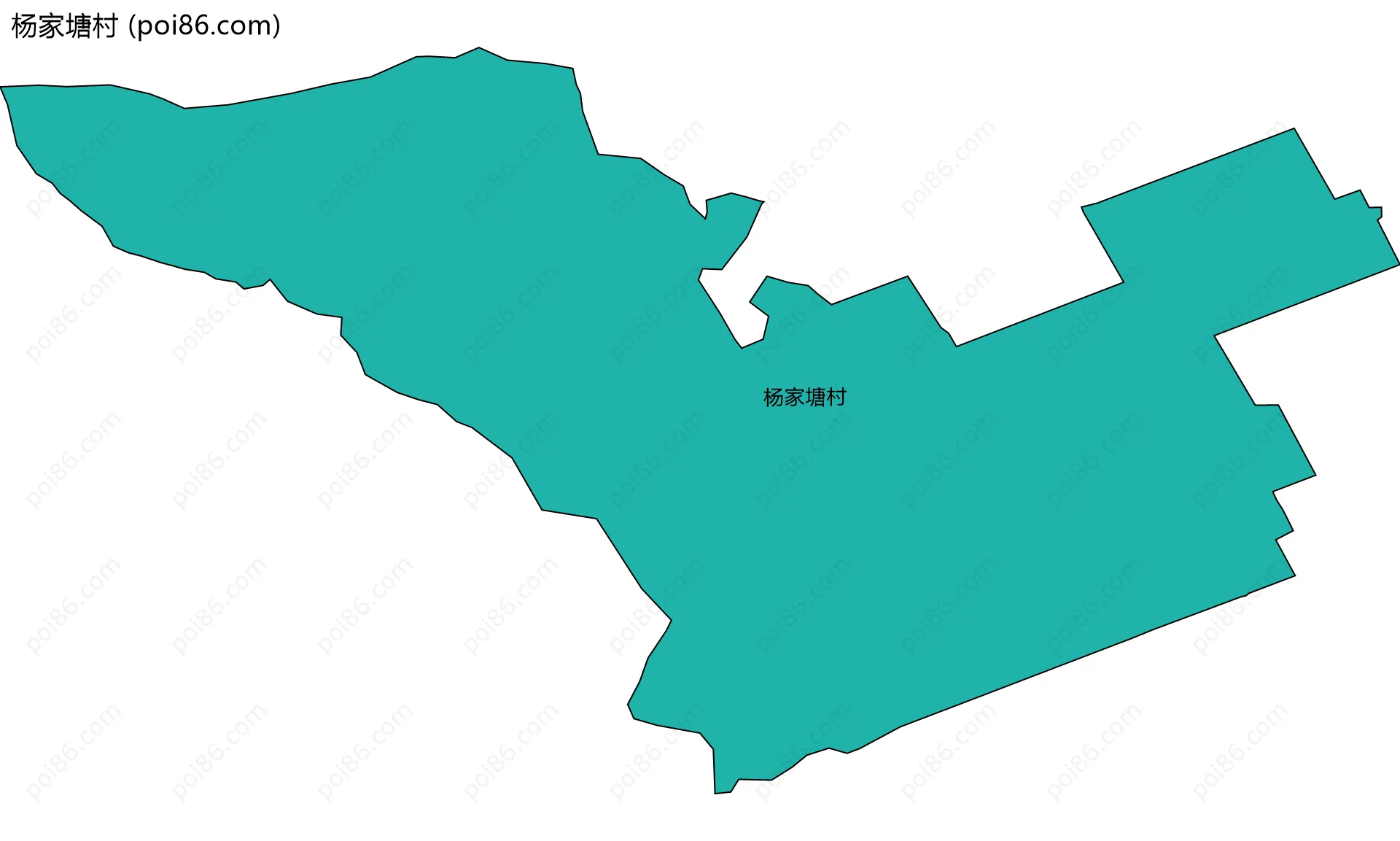 杨家塘村边界地图