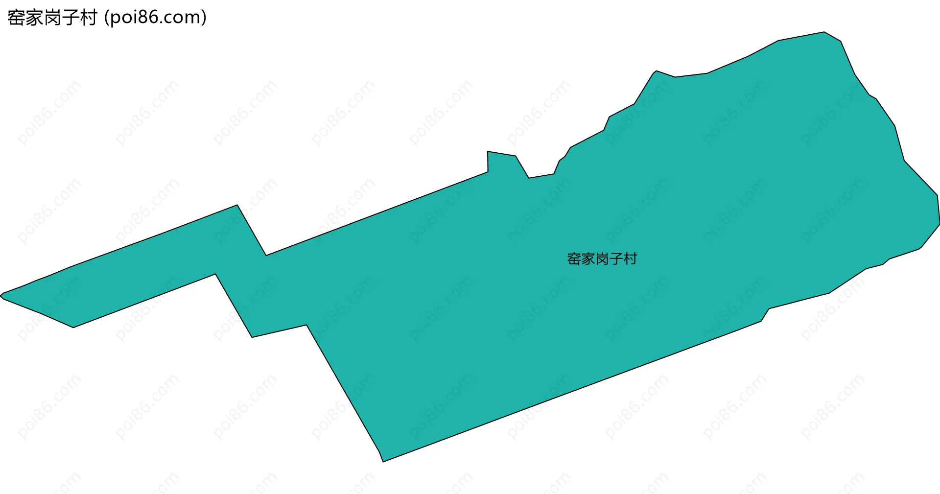 窑家岗子村边界地图