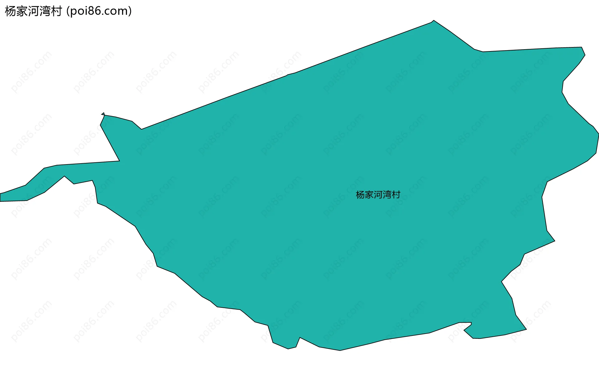 杨家河湾村边界地图