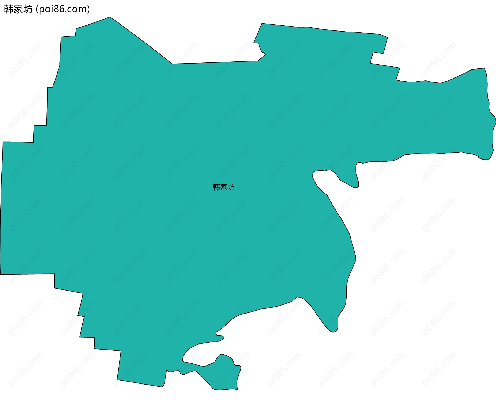 韩家坊边界地图