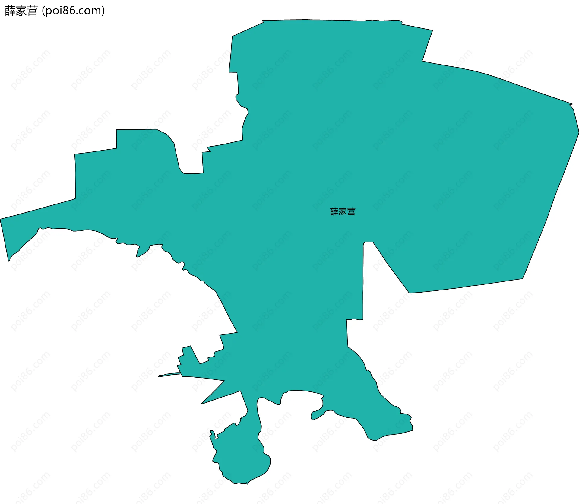 薛家营边界地图