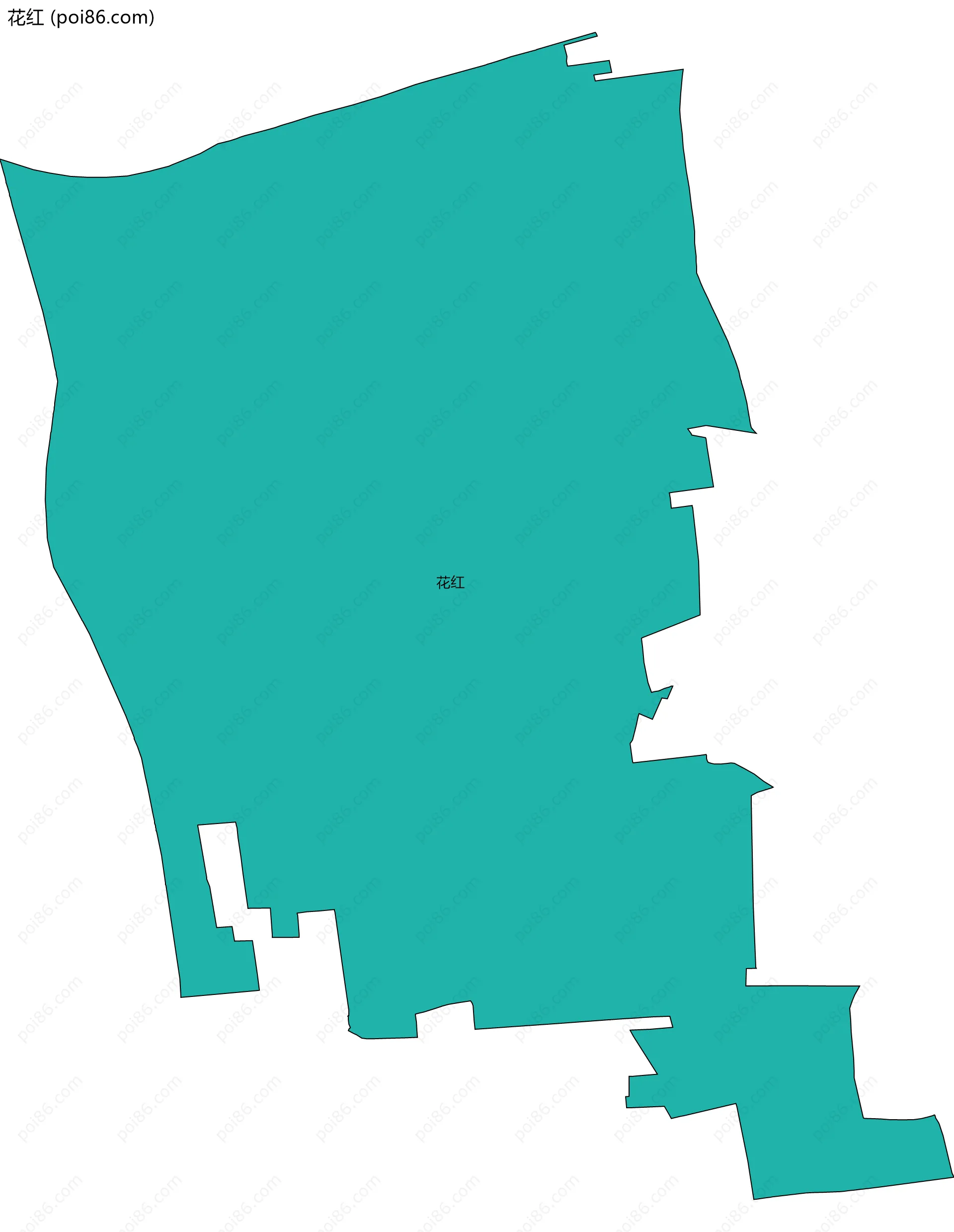 花红边界地图