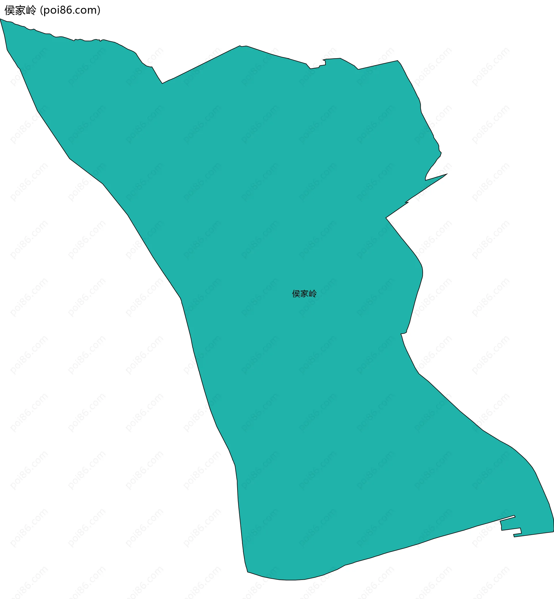 侯家岭边界地图