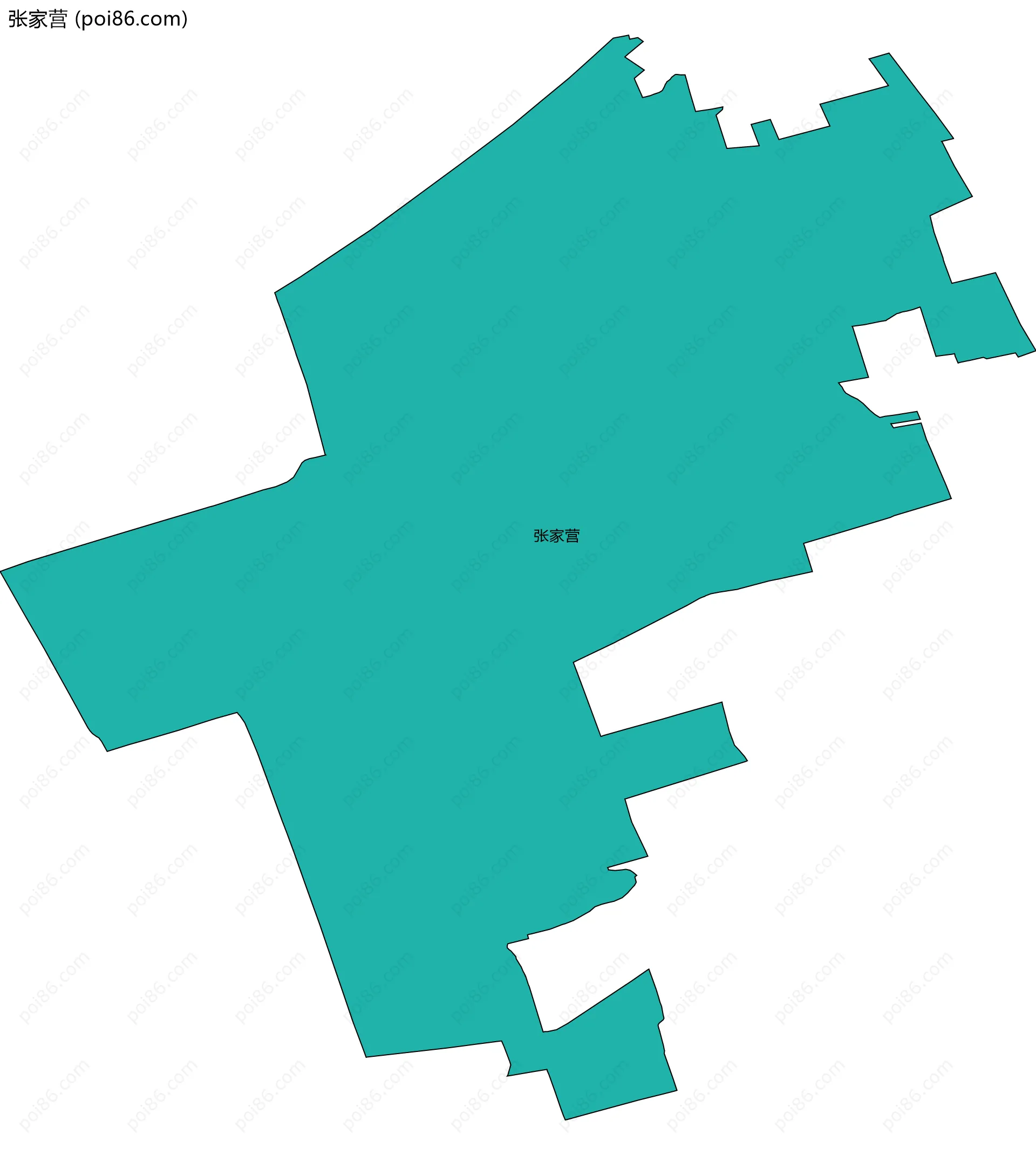 张家营边界地图