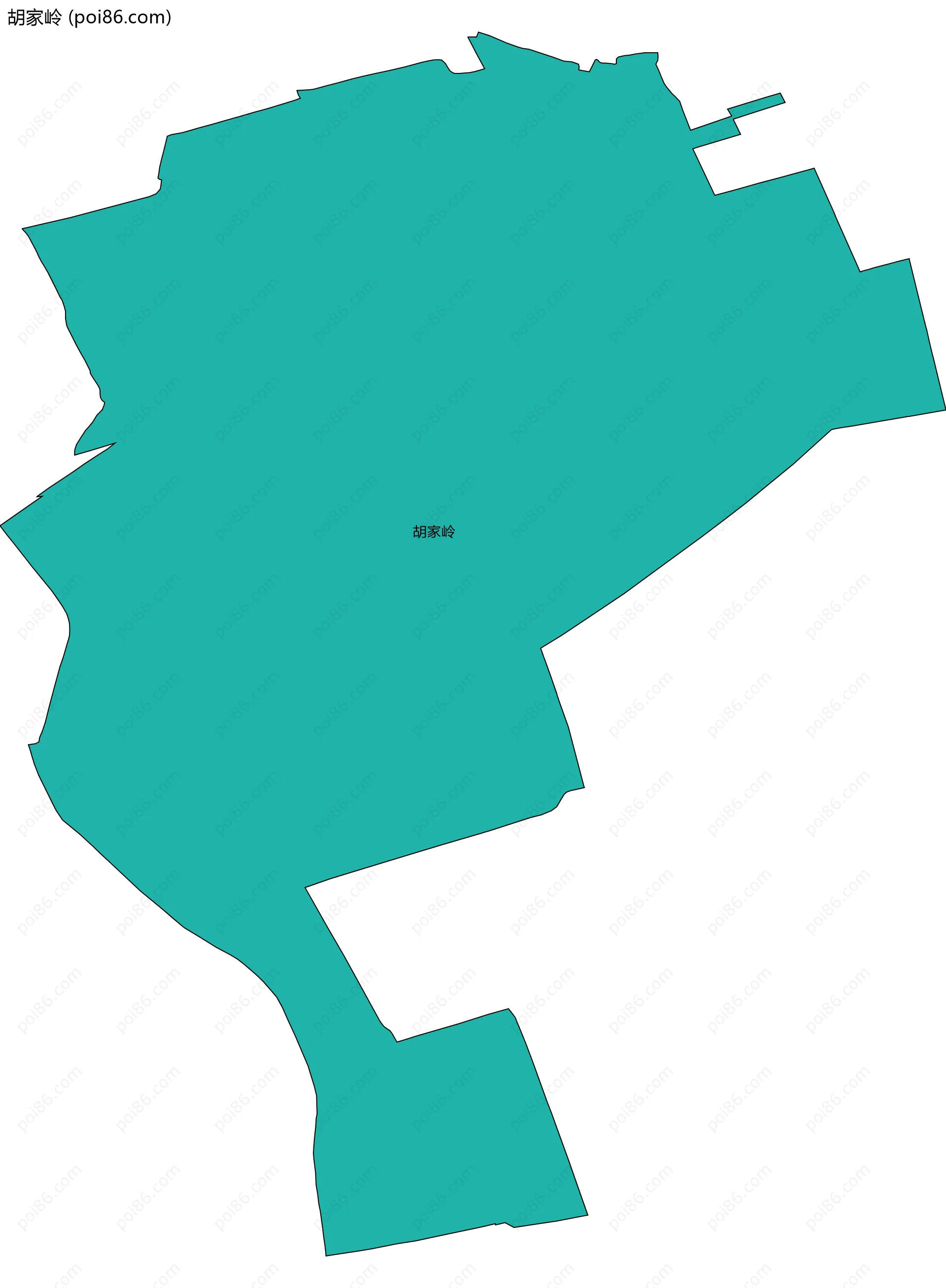 胡家岭边界地图