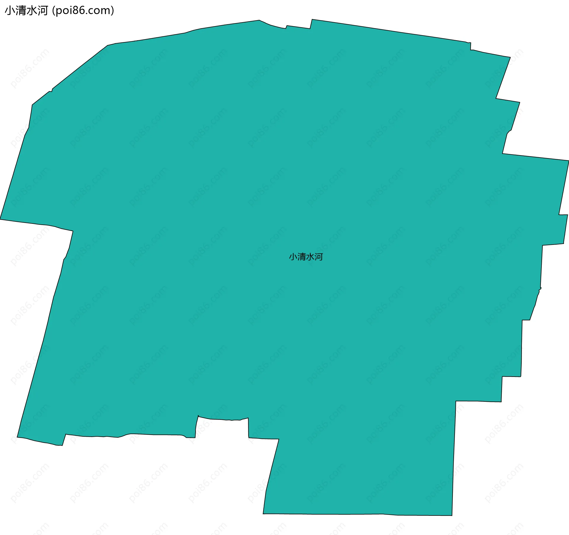 小清水河边界地图