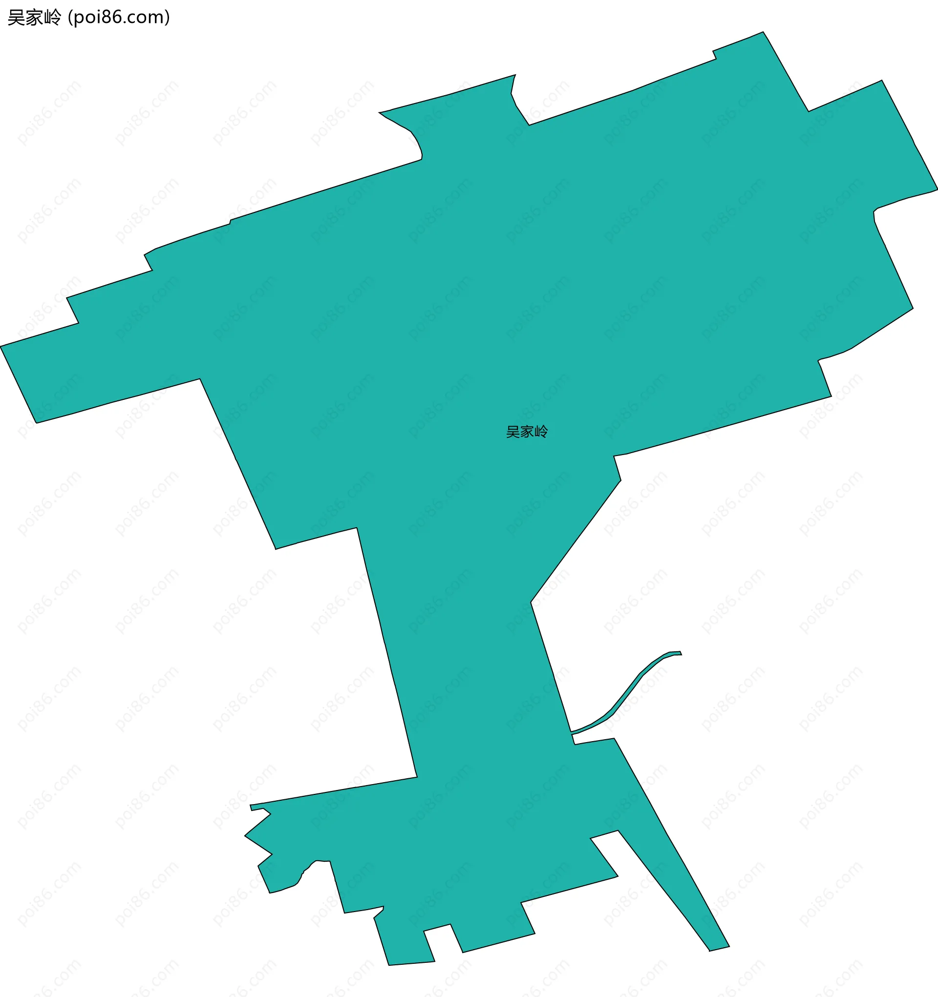 吴家岭边界地图