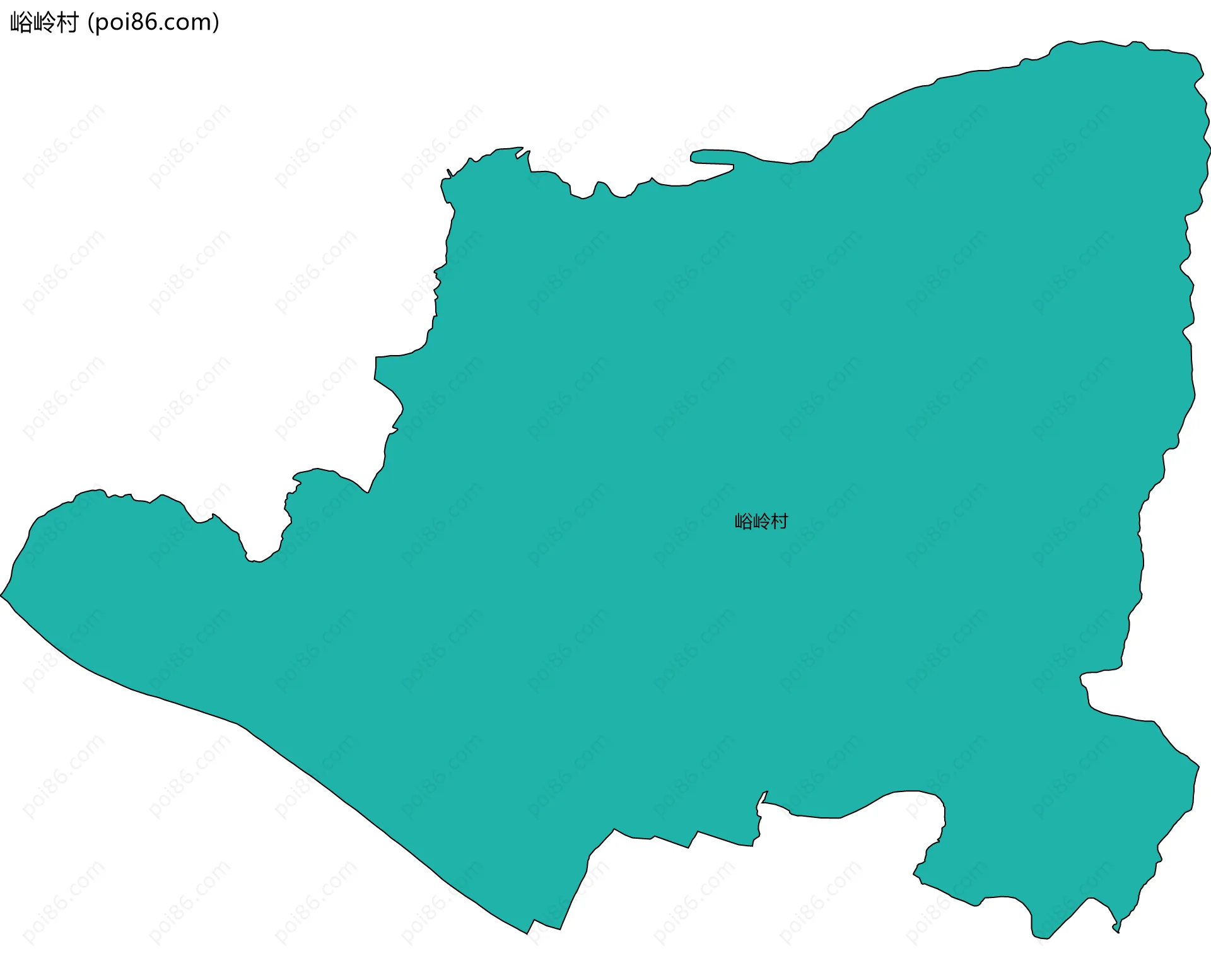 峪岭村边界地图