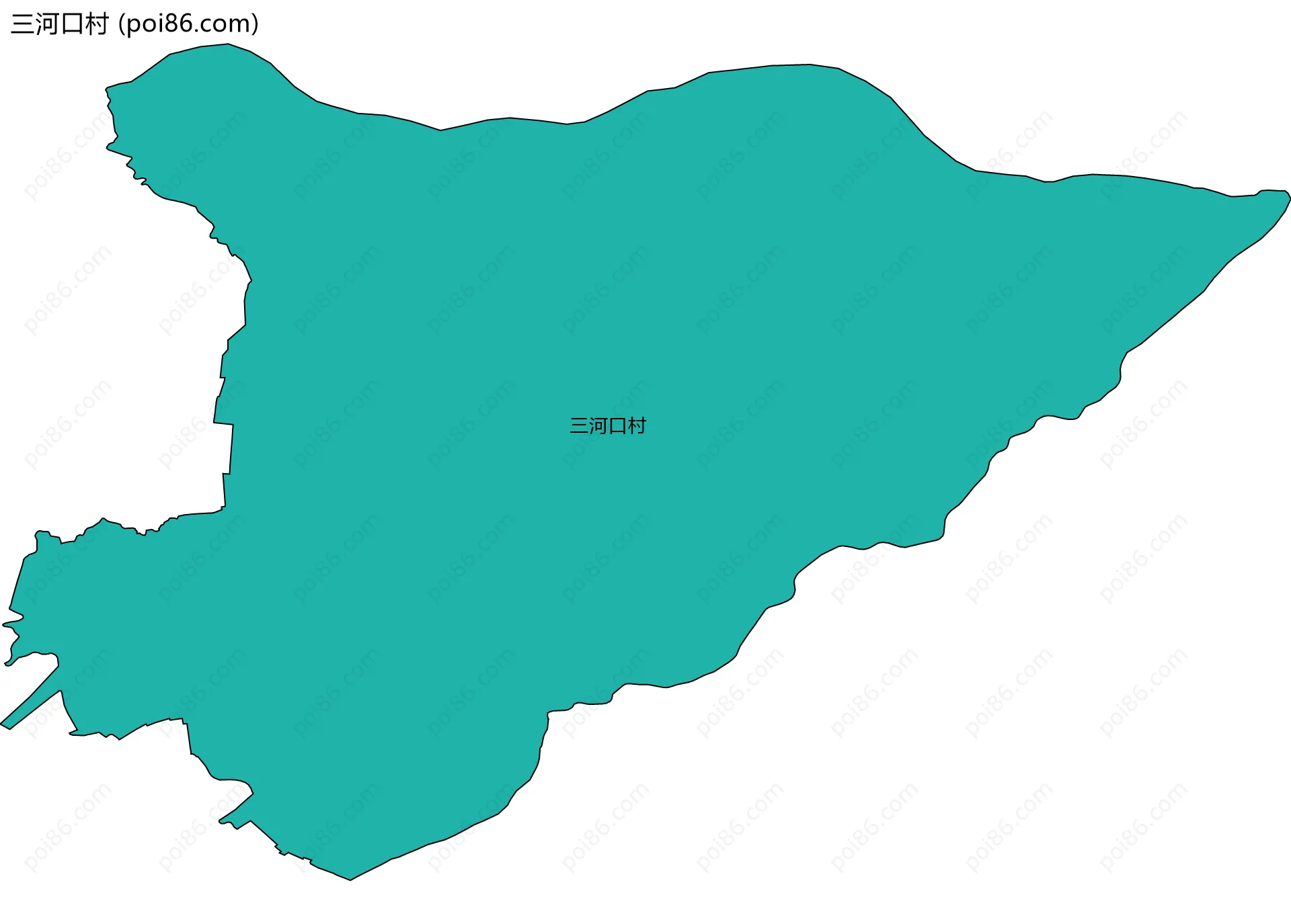 三河口村边界地图