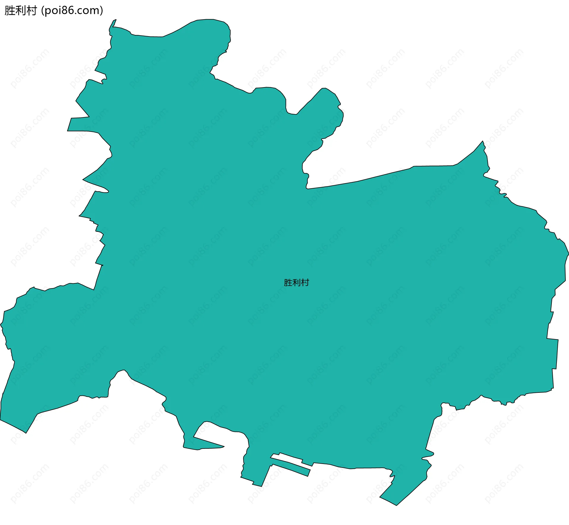 胜利村边界地图