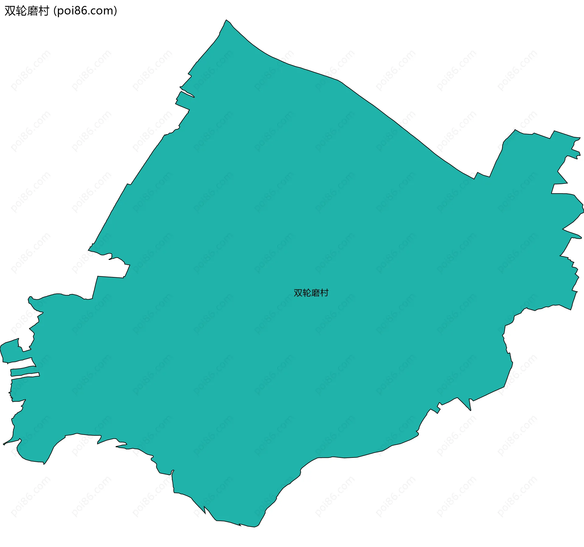 双轮磨村边界地图