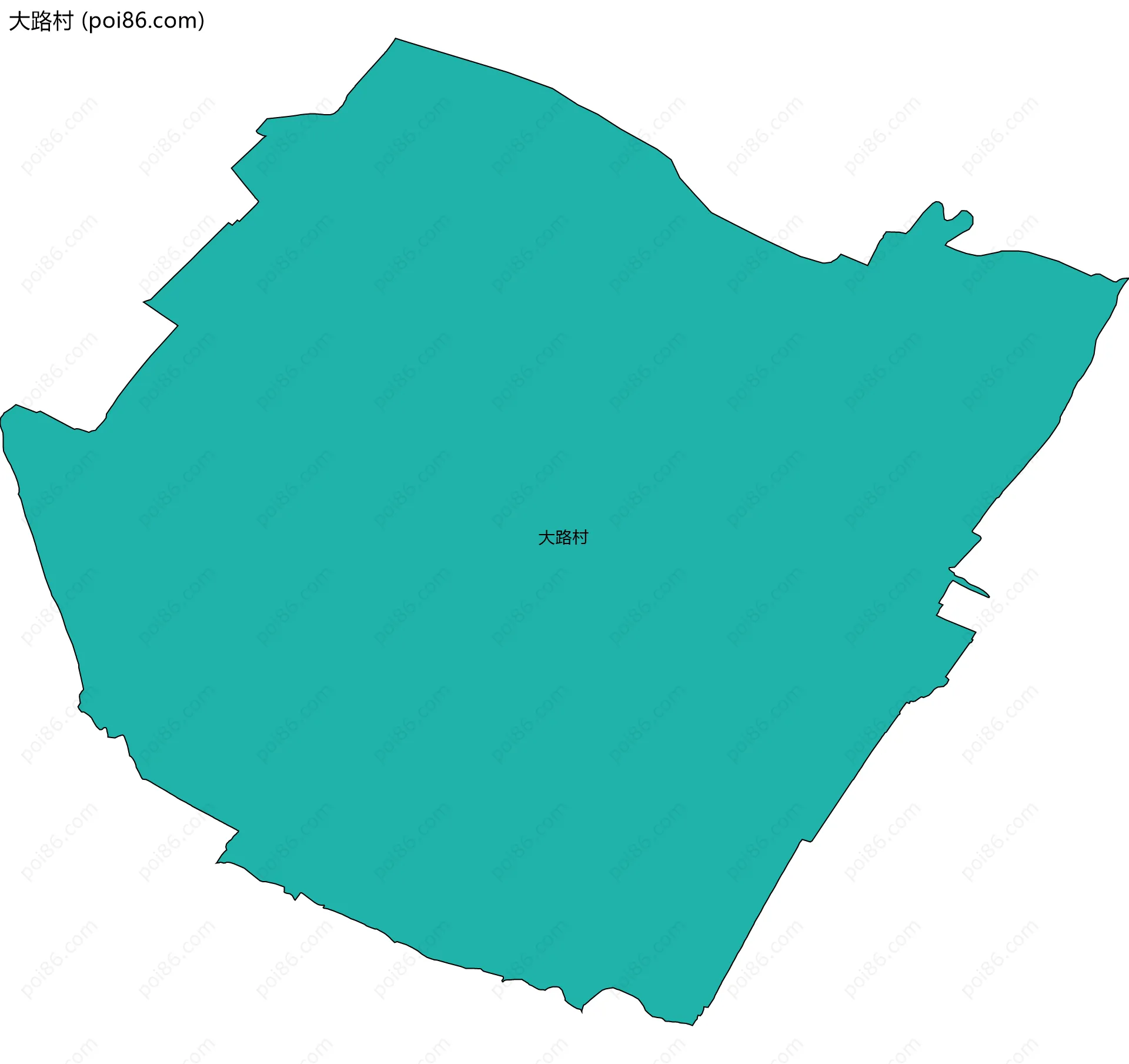 大路村边界地图