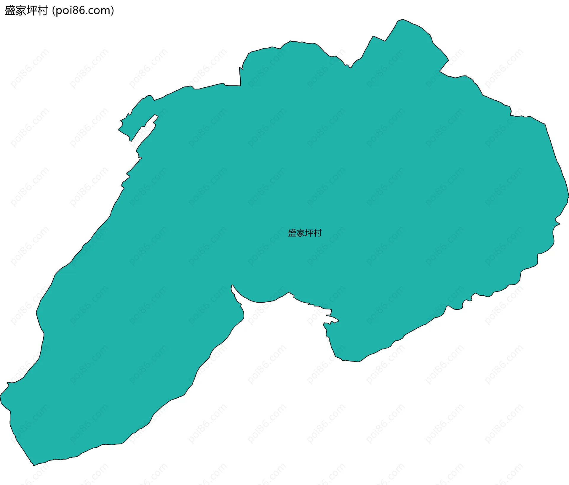 盛家坪村边界地图