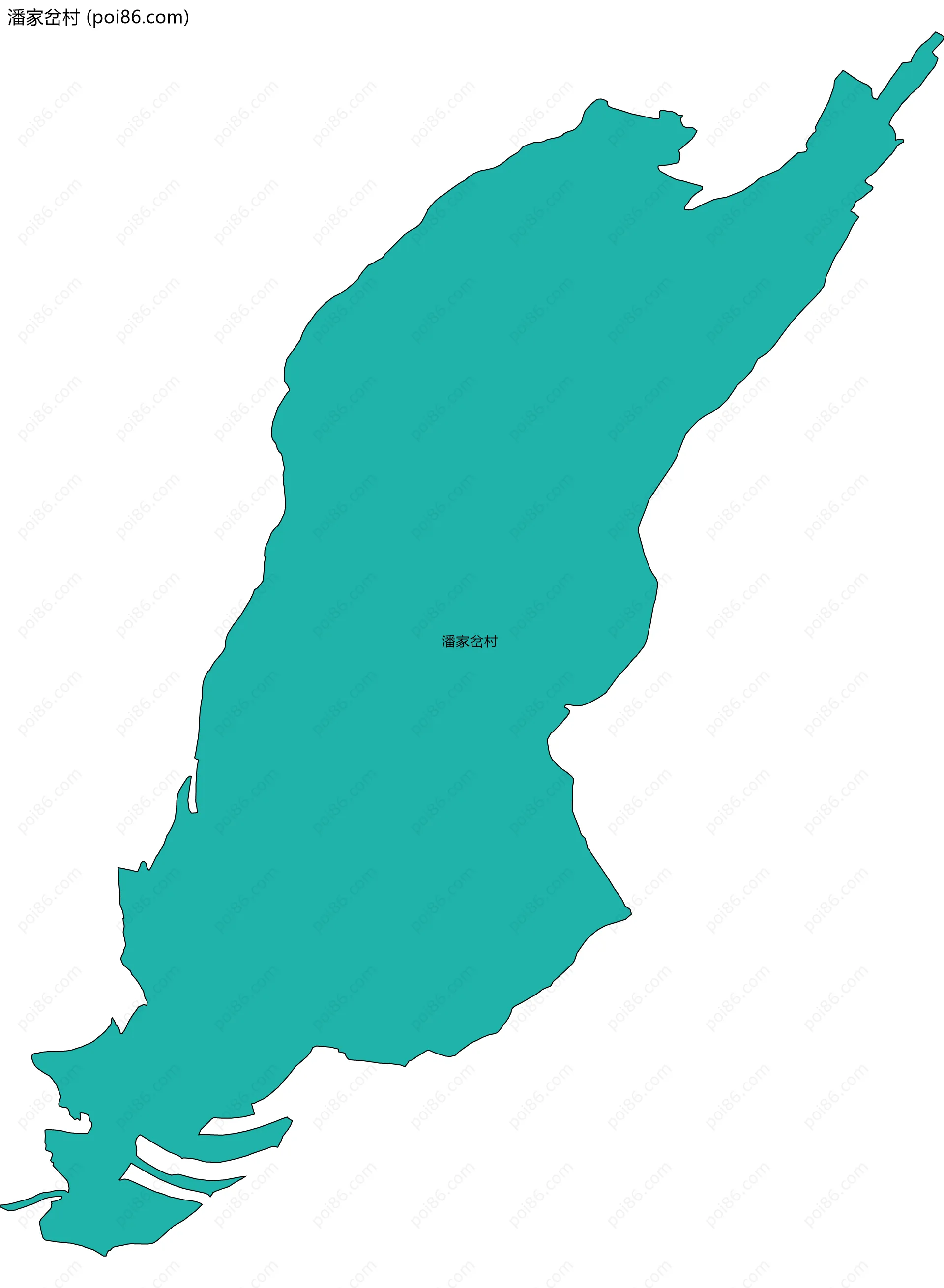 潘家岔村边界地图