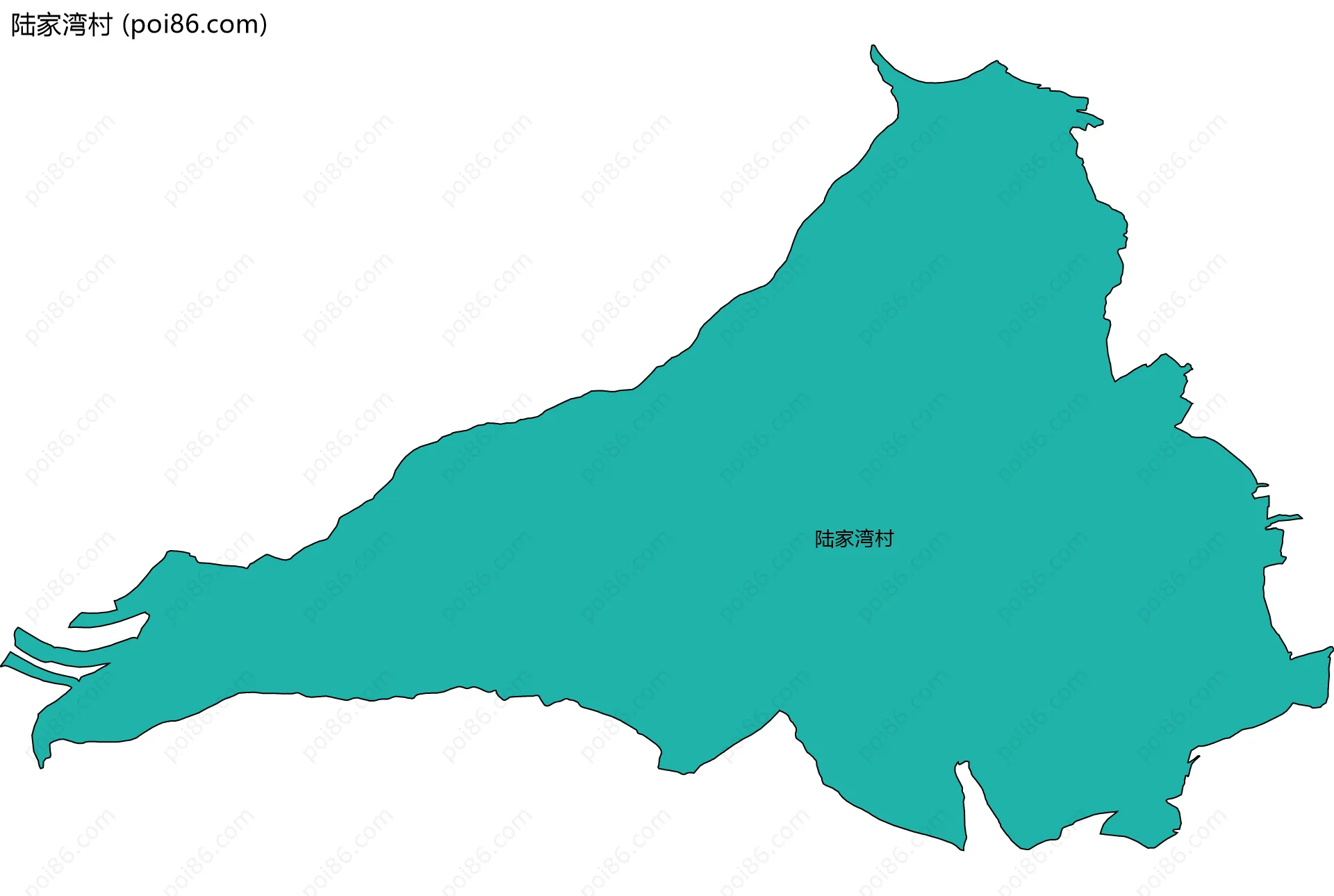 陆家湾村边界地图