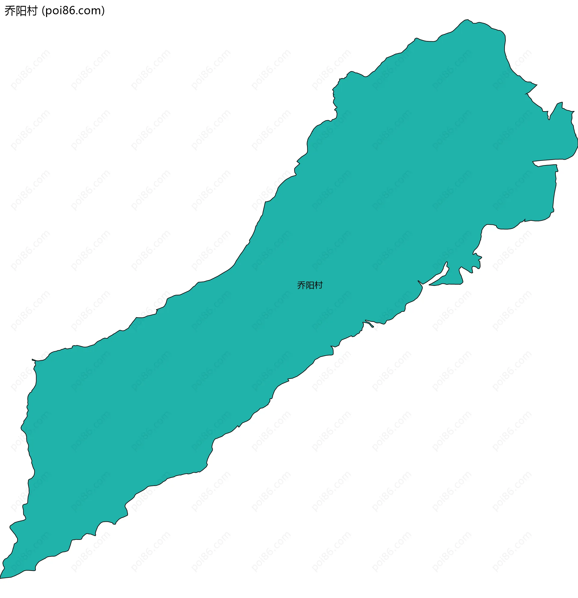 乔阳村边界地图