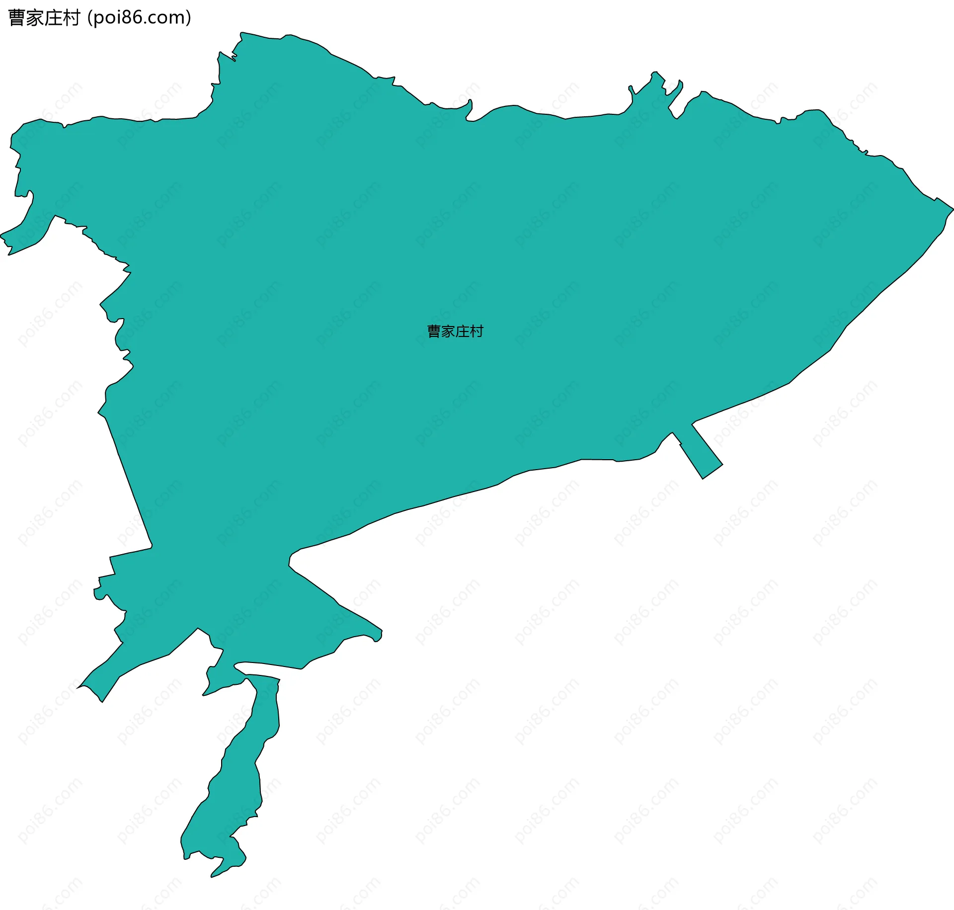 曹家庄村边界地图