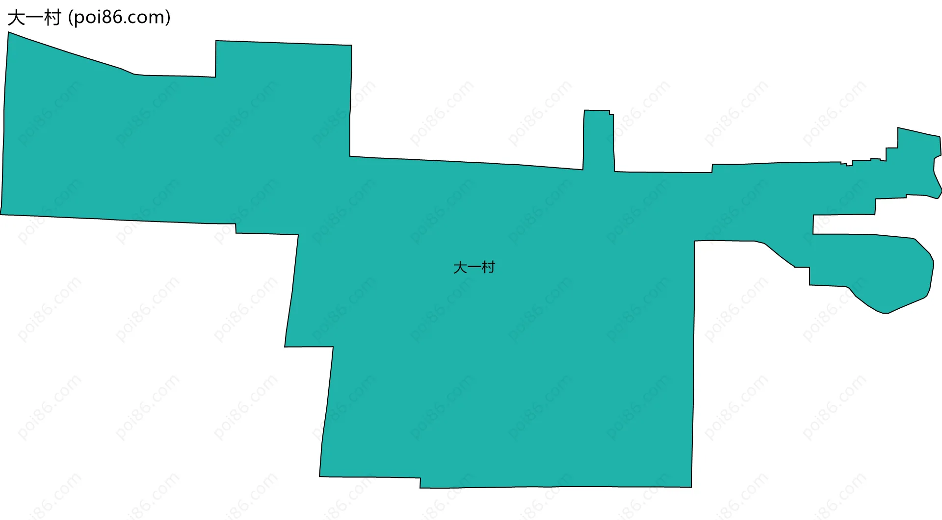 大一村边界地图