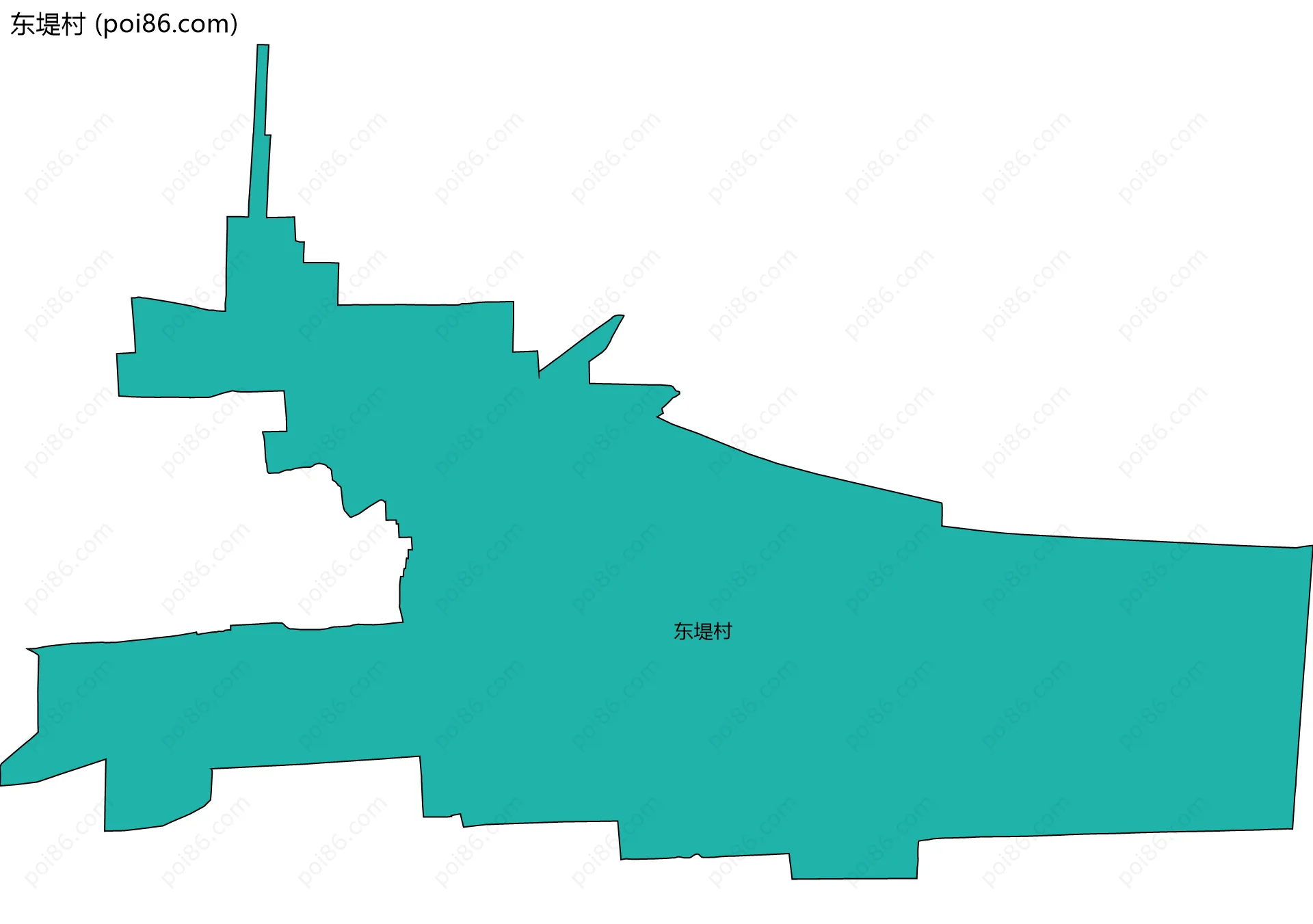 东堤村边界地图