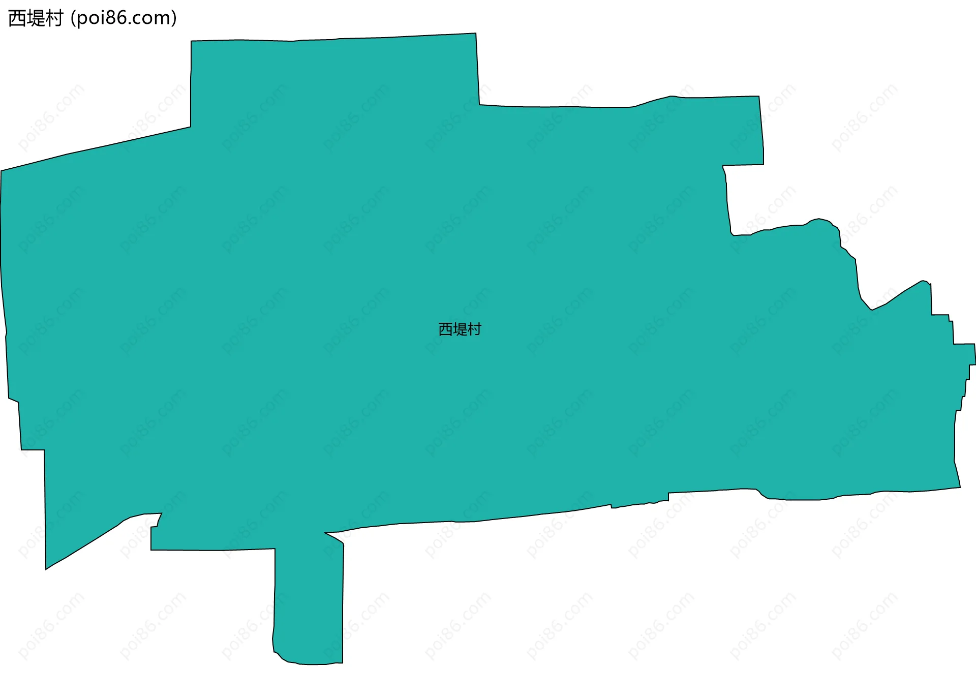 西堤村边界地图
