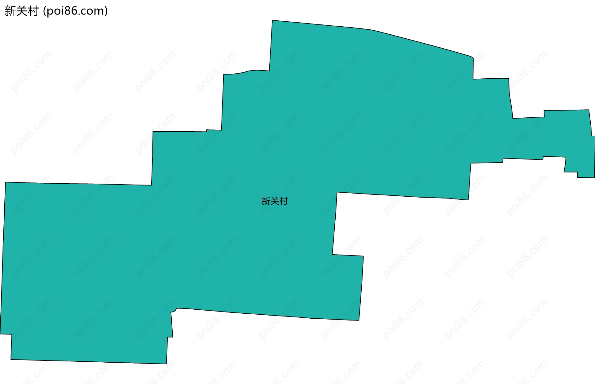 新关村边界地图