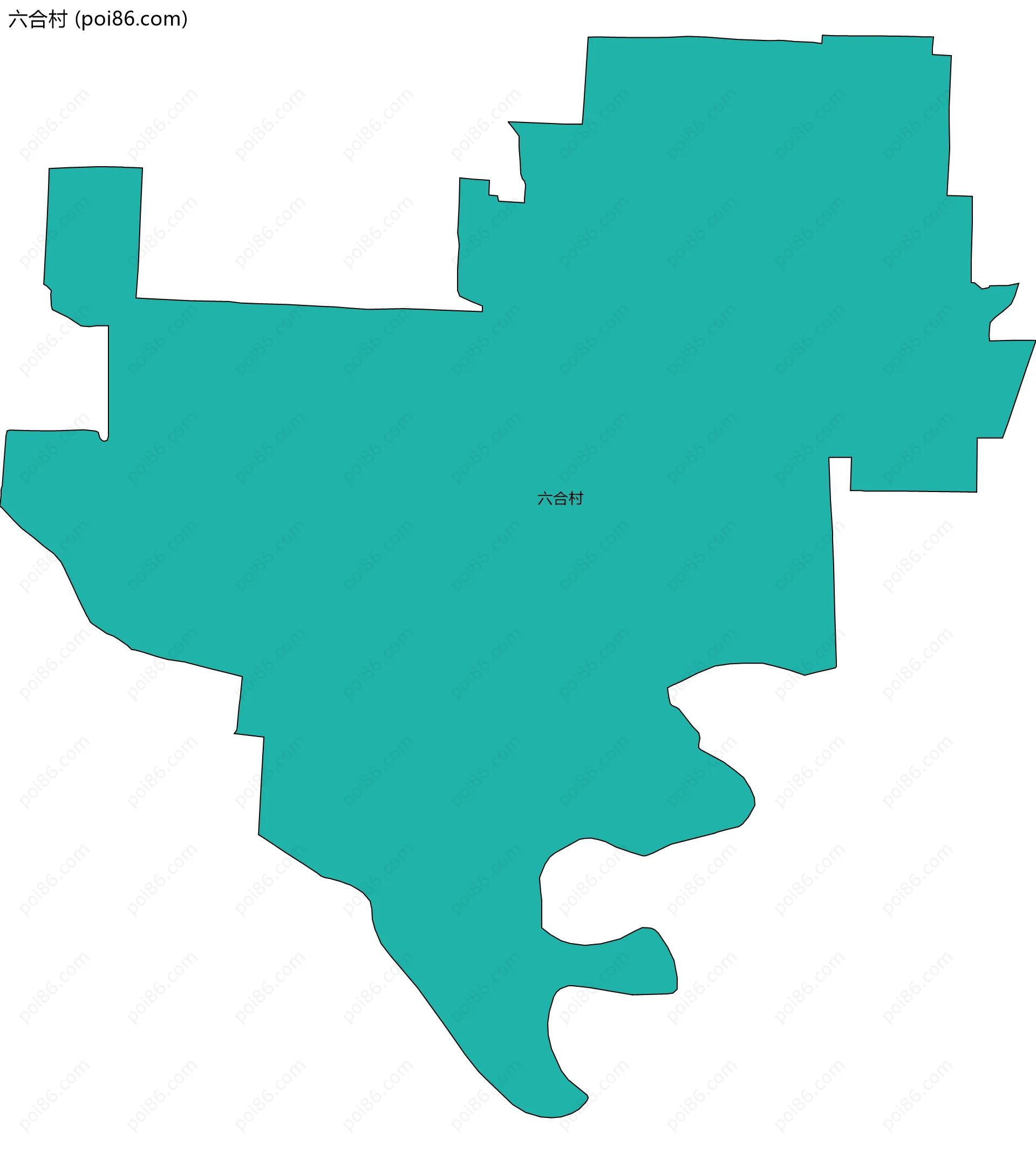 六合村边界地图