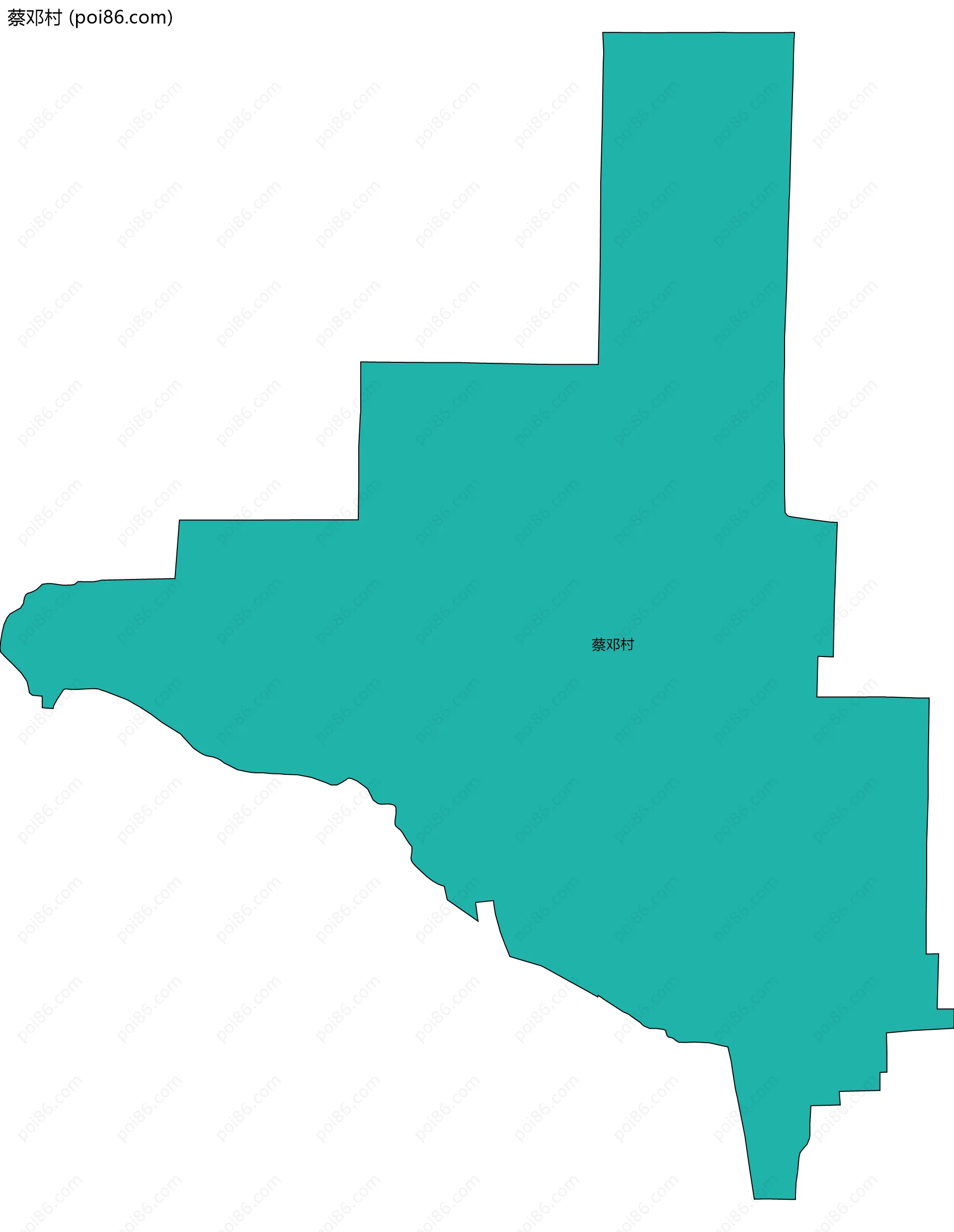 蔡邓村边界地图