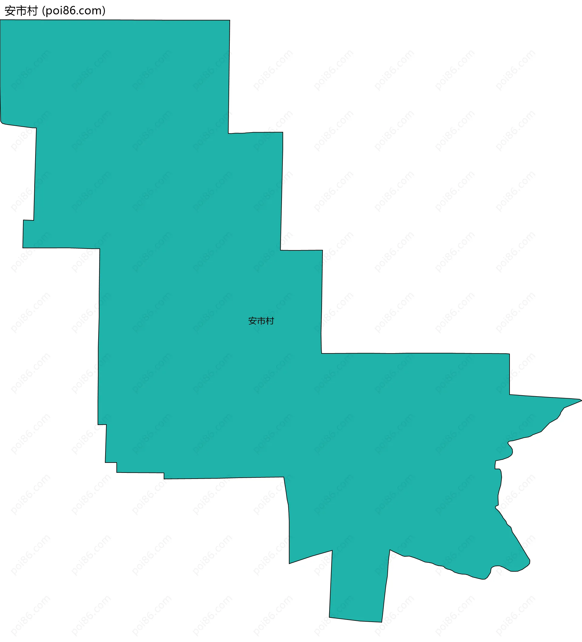 安市村边界地图