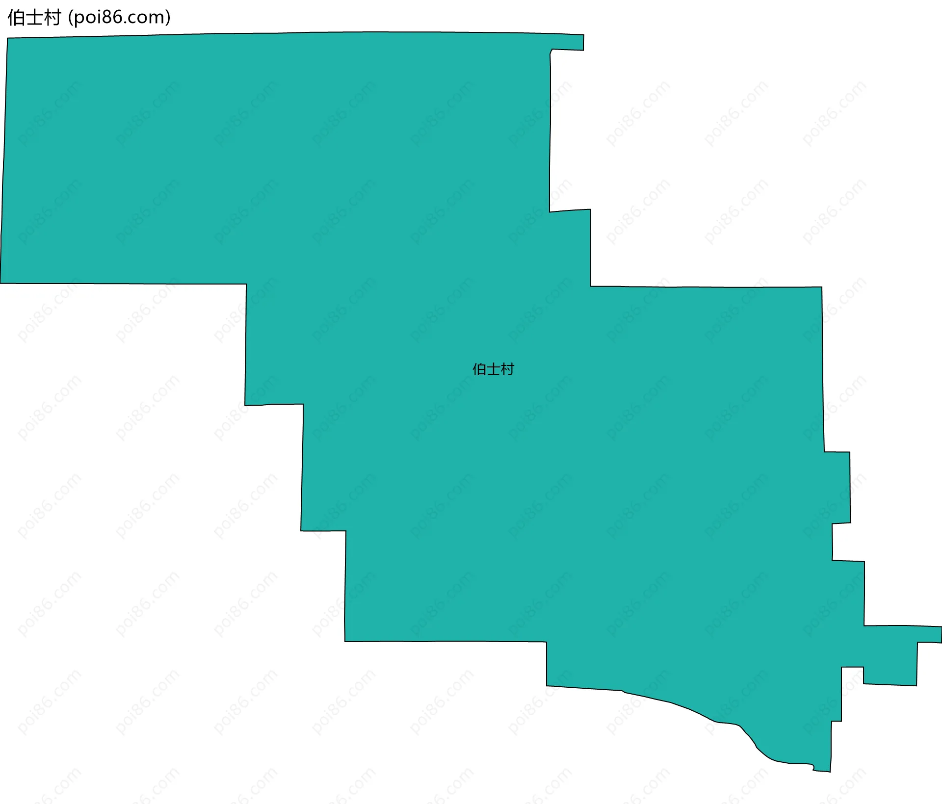 伯士村边界地图