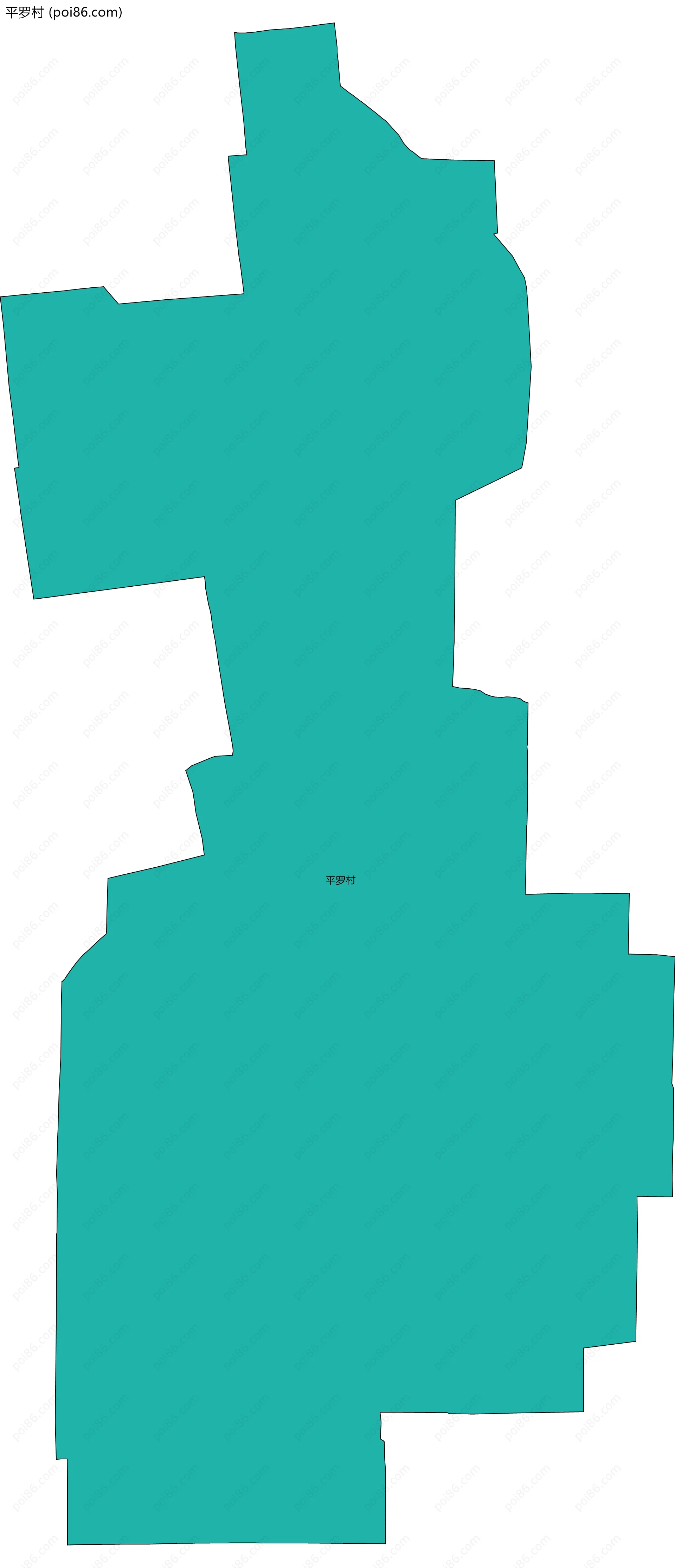 平罗村边界地图